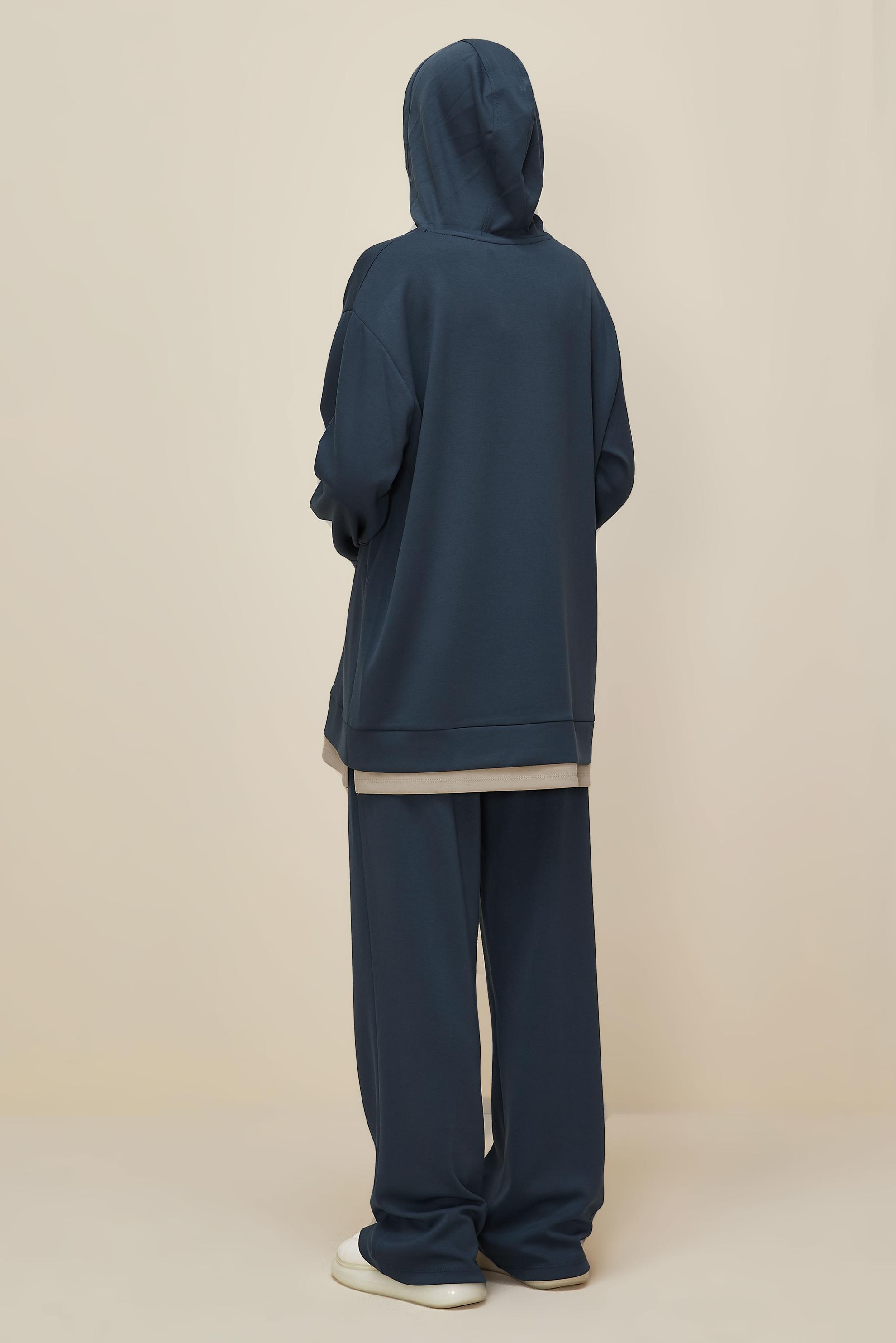 Vêtements hijab GRIS ENSEMBLE DE SURVÊTEMENT AVEC PANTALON 45916