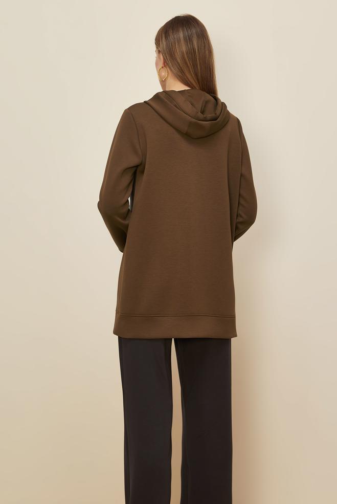 Tesettür giyim VİZON 45917 8525 EŞOFMAN TUNİK 38-46 TEK 40 - ALVİNA