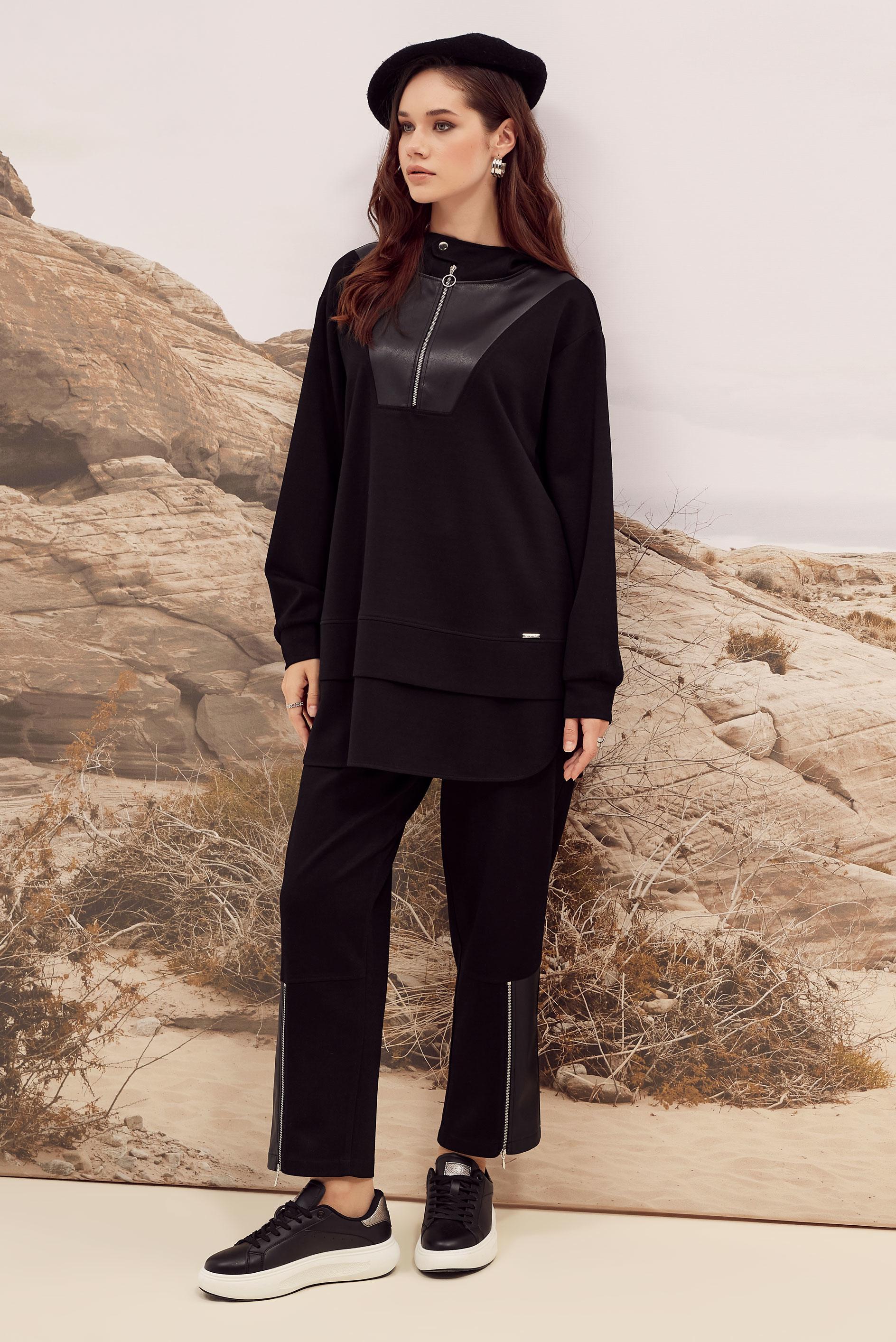 Tesettür giyim SİYAH 45918 CHAKRA 2′Lİ PANT.EŞOF. 38-44 TEK40