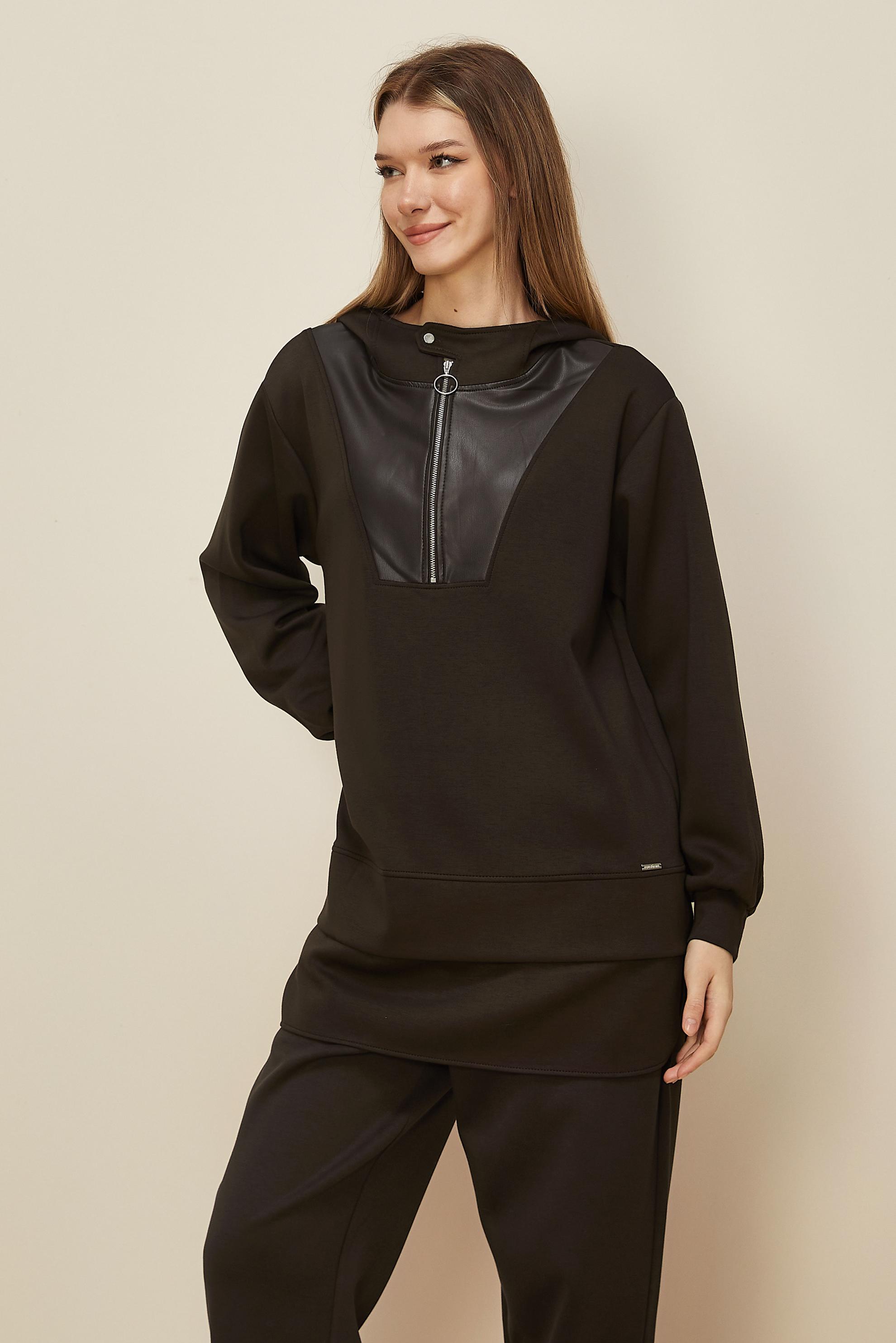 Tesettür giyim KAHVE 45918 CHAKRA 2&prime;Lİ PANT.EŞOF. 38-44 TEK40