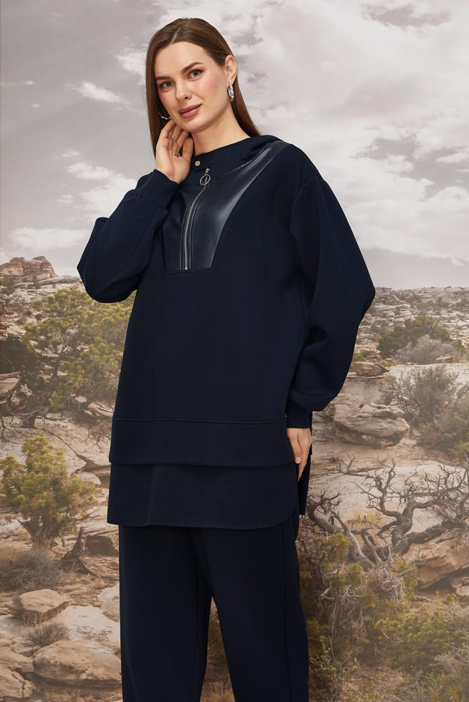 Tesettür giyim LACİVERT 45918 CHAKRA 2′Lİ PANT.EŞOF. 38-44 TEK40 - ALVİNA