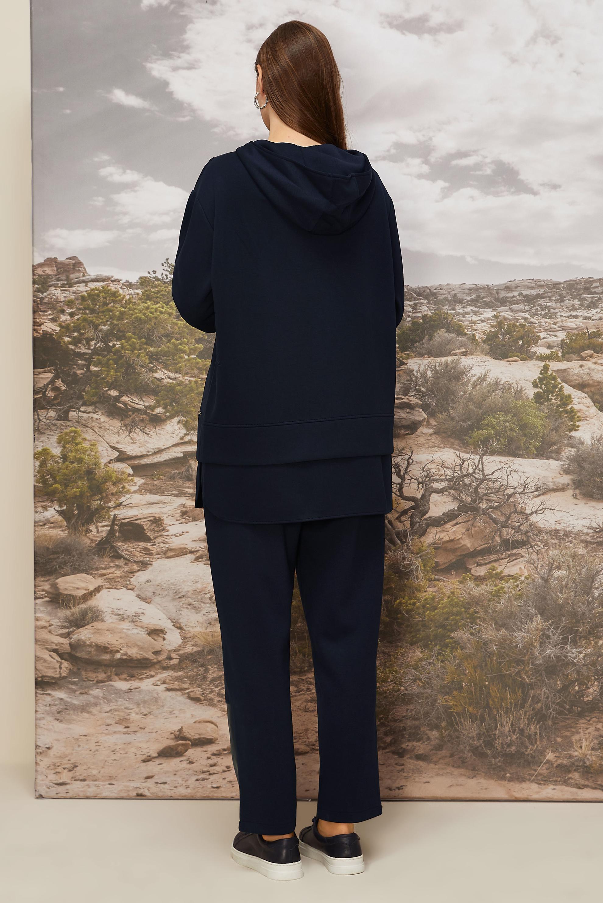 Hijab clothing NAVY BLUE TRACKSUIT SET WITH PANTS 45918