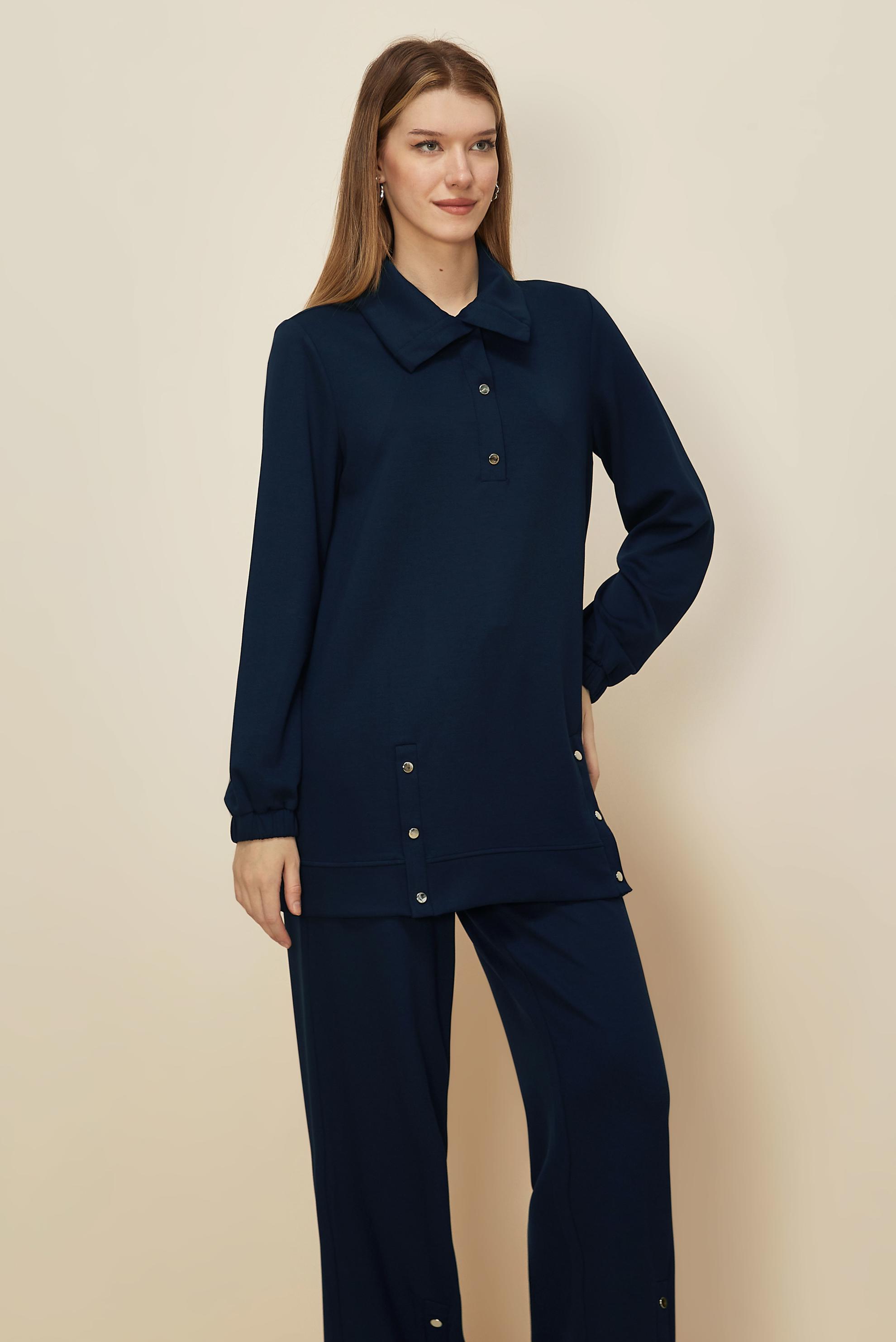 Tesettür giyim LACİVERT ÇITÇITLI EŞOFMAN TAKIMI 45919