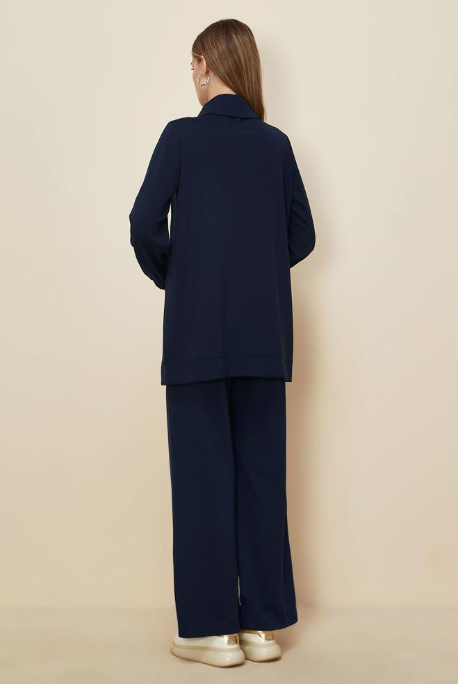 Tesettür giyim LACİVERT ÇITÇITLI EŞOFMAN TAKIMI 45919 - ALVİNA