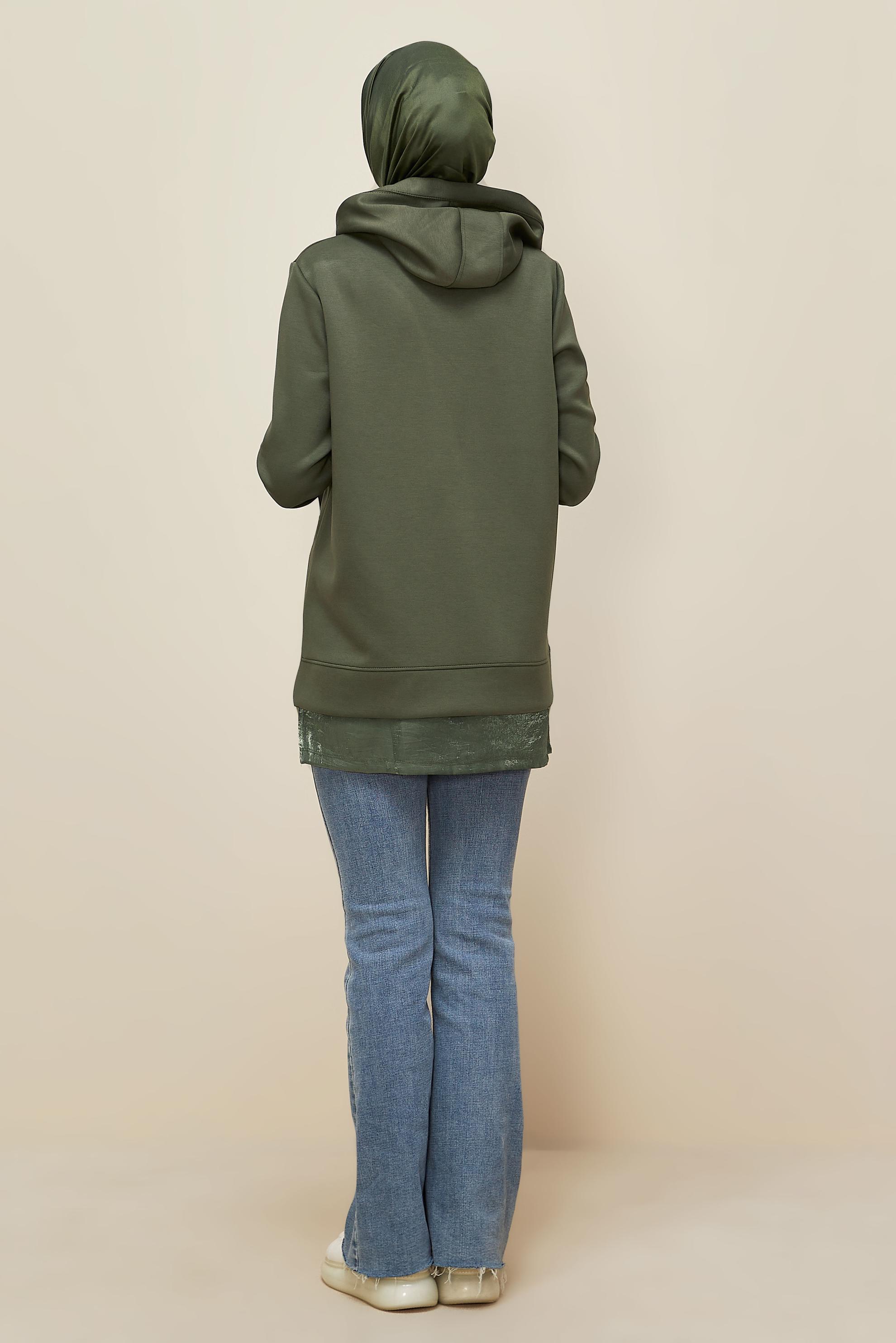 Hijab clothing KHAKI HOODED TRACKSUIT TUNIC 45920