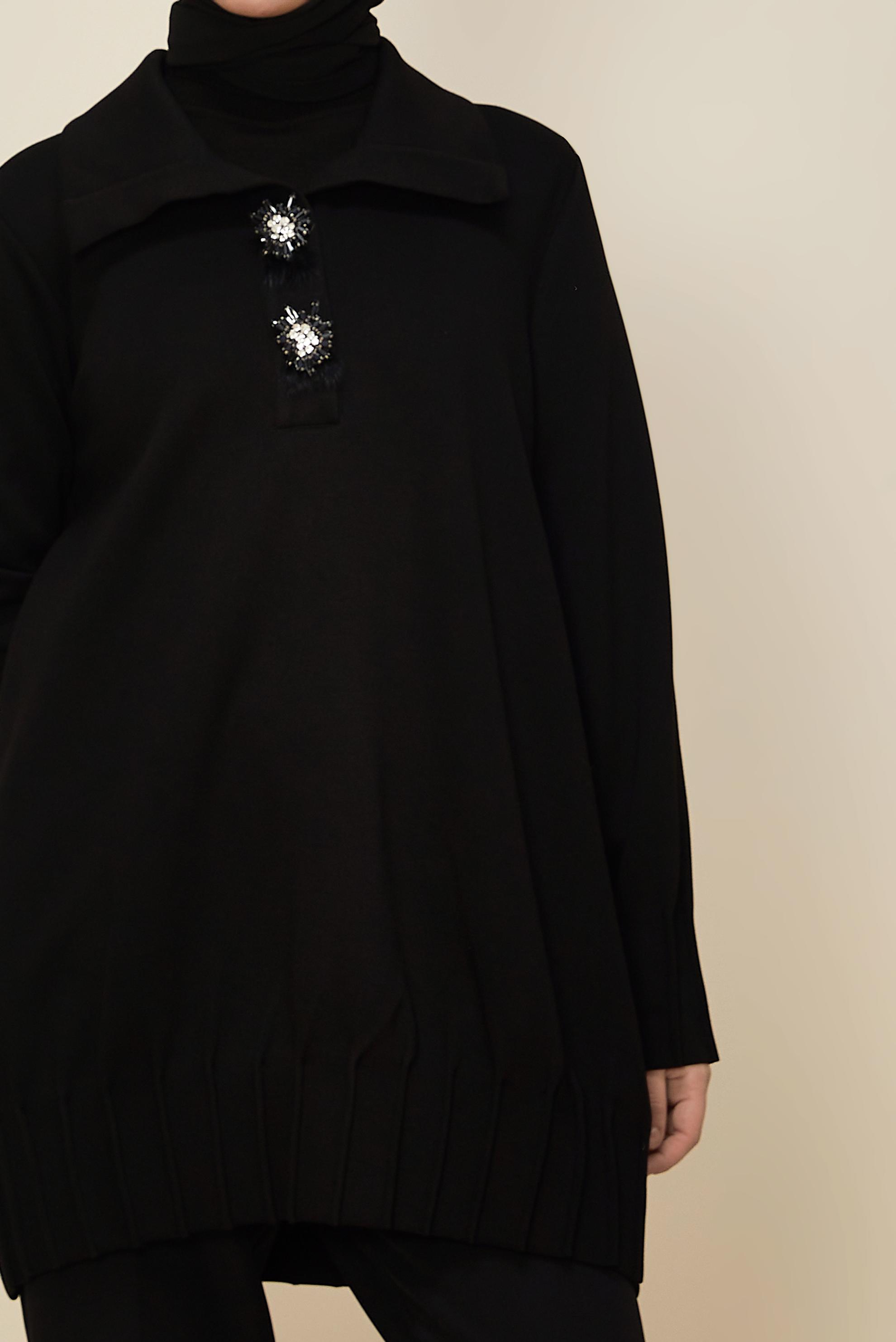 Hijab clothing BLACK TRACKSUIT TUNIC 45957