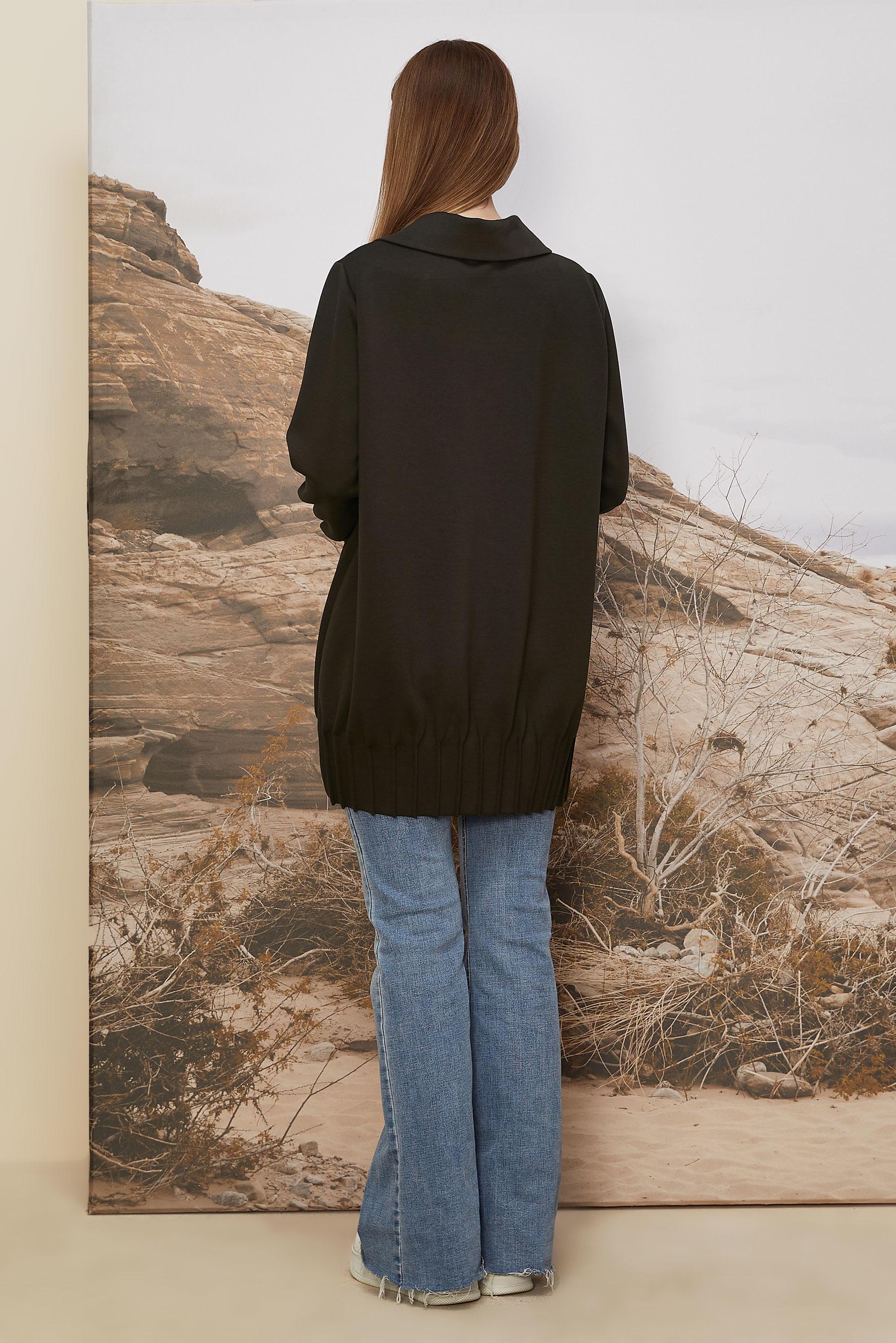 Tesettür giyim KAHVE TAŞLI EŞOFMAN TUNİK 45957