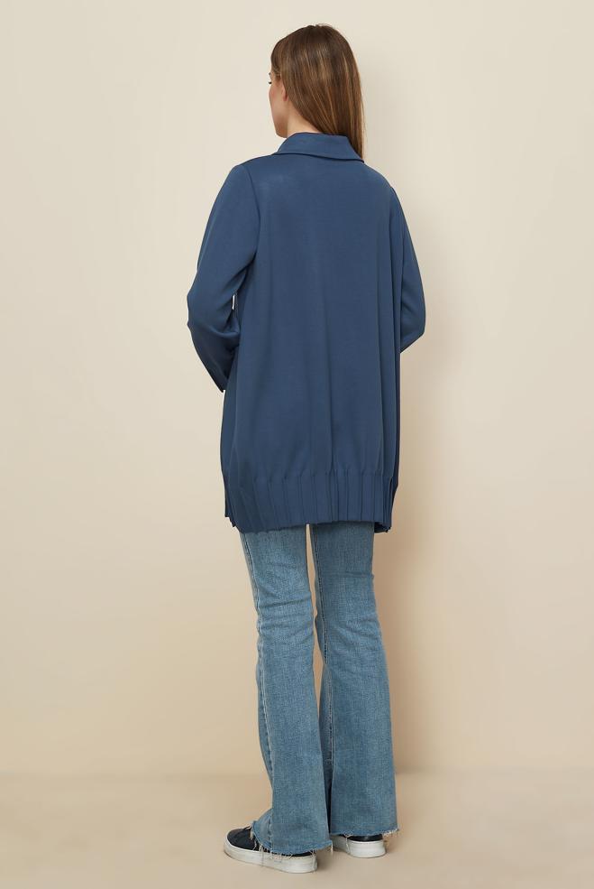 Tesettür giyim MAVİ TAŞLI EŞOFMAN TUNİK 45957 - ALVİNA