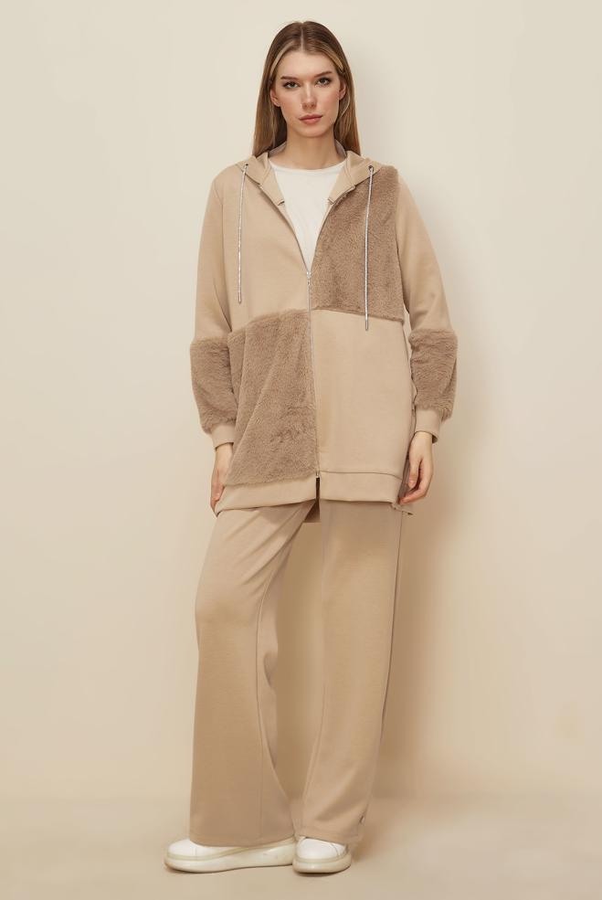 Hijab clothing BEIGE 45966 OYSHO 2&prime;Lİ PANT.EŞOF.TK.38-46 - ALVİNA