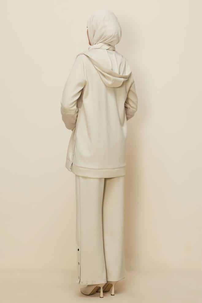 Hijab clothing BEIGE 45966 OYSHO 2&prime;Lİ PANT.EŞOF.TK.38-46 - ALVİNA
