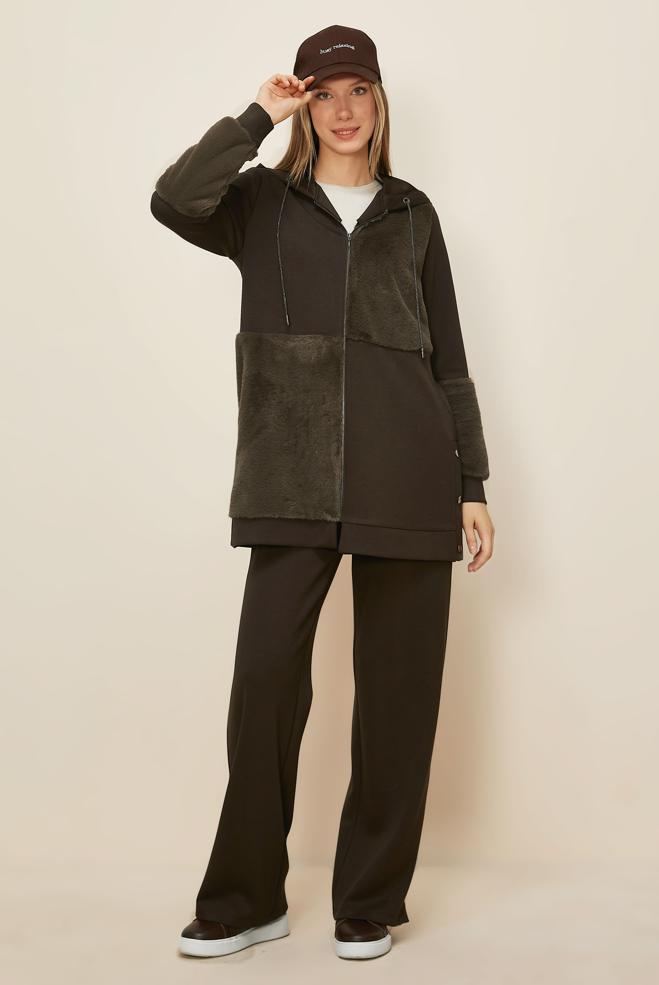 Hijab clothing BROWN 45966 OYSHO 2&prime;Lİ PANT.EŞOF.TK.38-46 - ALVİNA