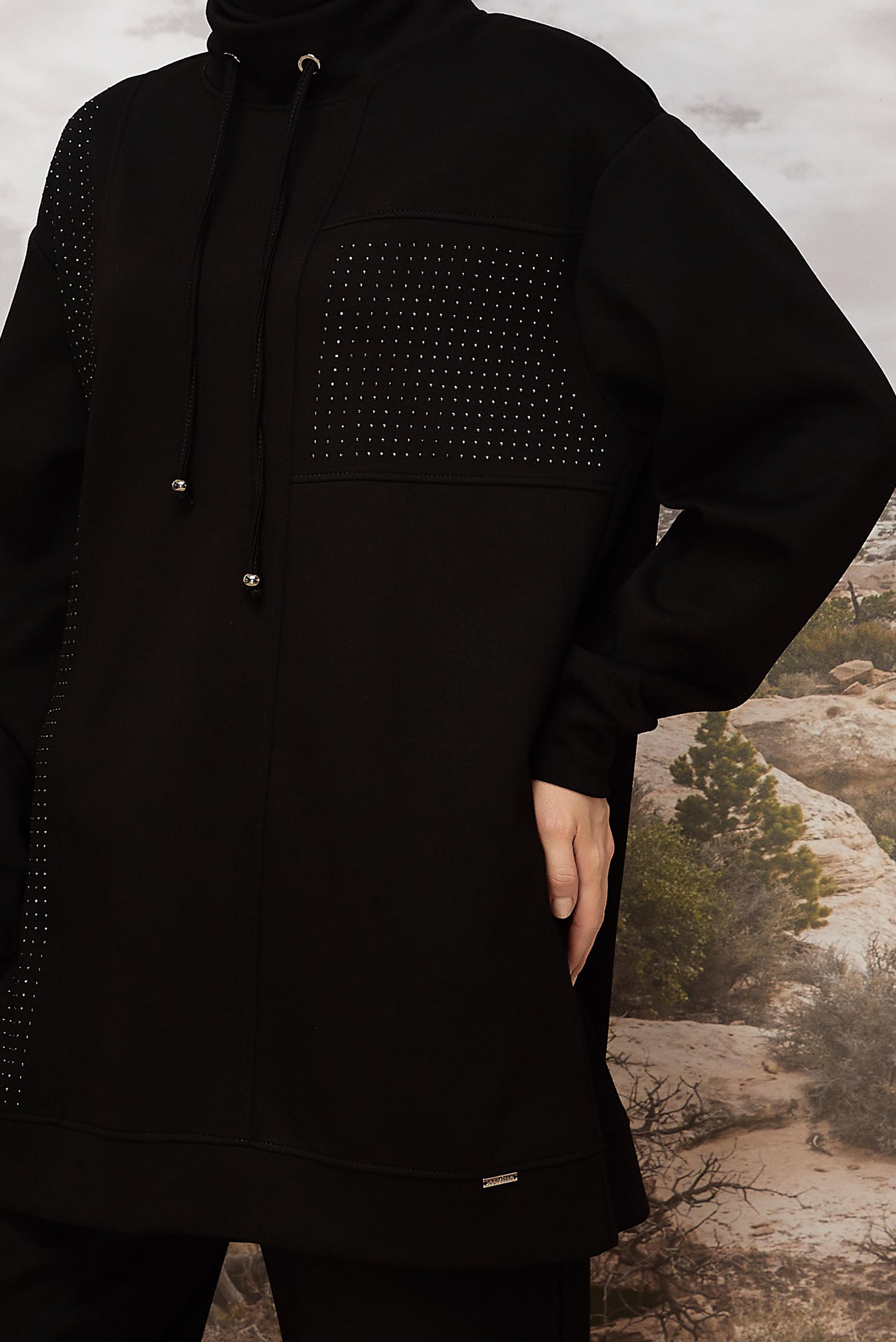 Tesettür giyim SİYAH TAŞ İŞLEMELİ EŞOFMAN TAKIMI 45967