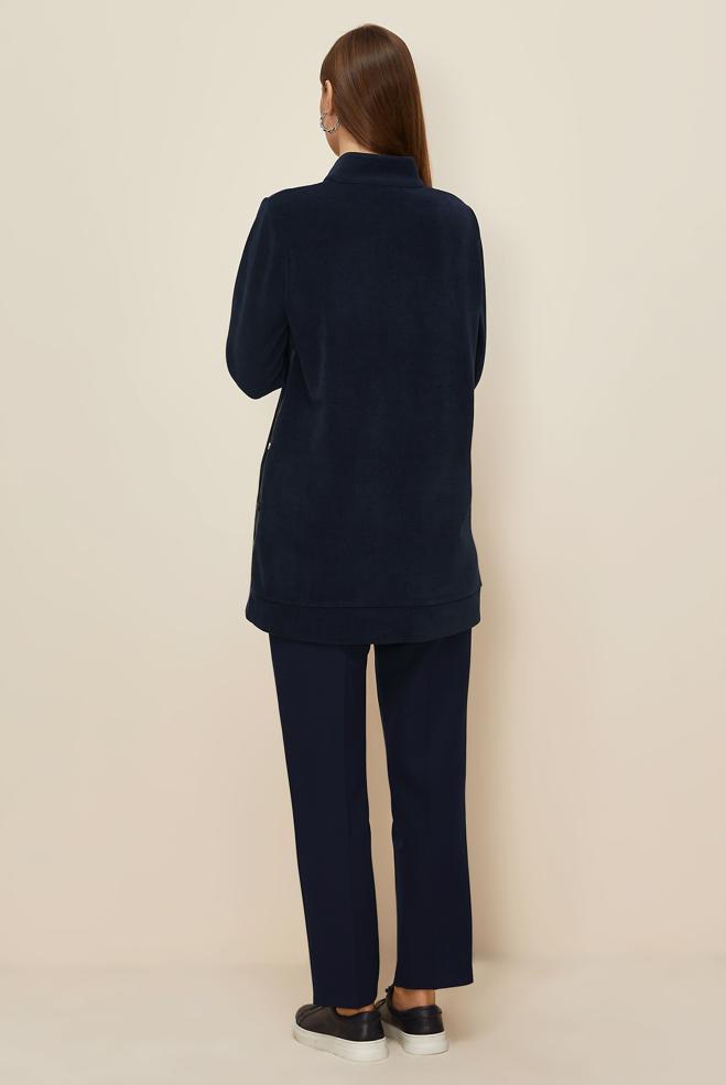 Tesettür giyim LACİVERT 45976-1 8681 EŞOFMAN TUNİK 38-44 TEK 40 - ALVİNA