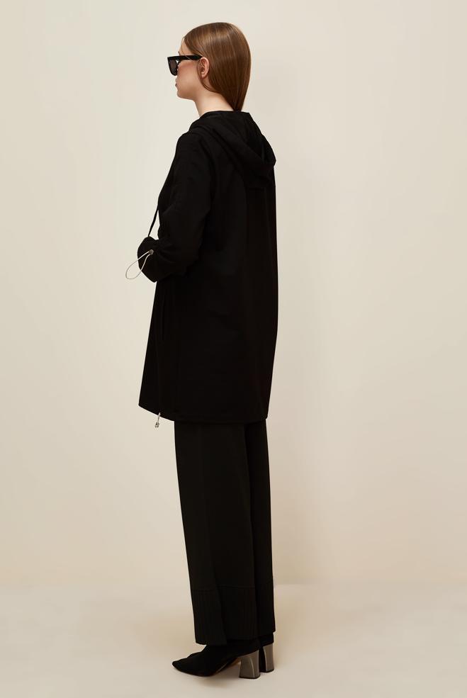 Vêtements hijab NOIR TUNIQUE DE SURVÊTEMENT À CAPUCHE 45978 - ALVİNA