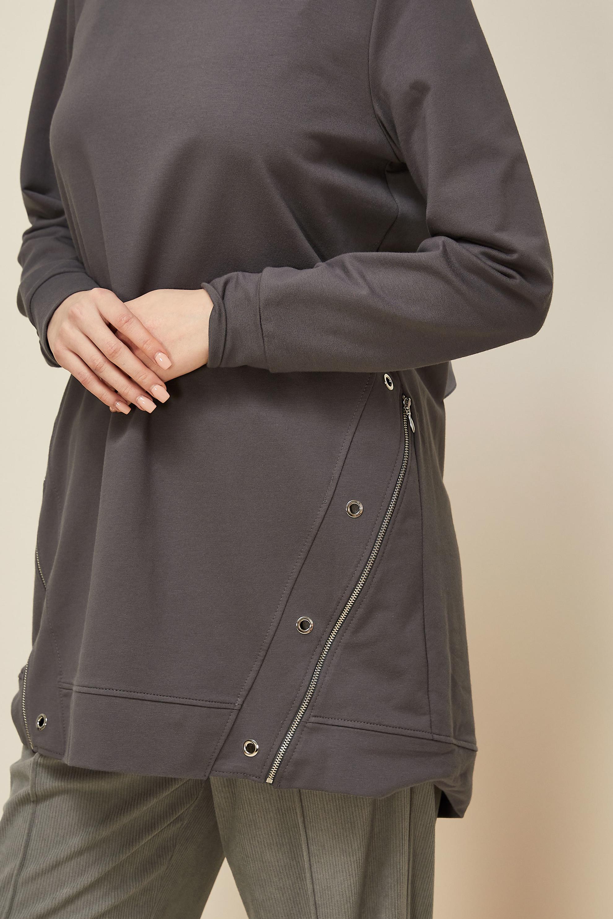 Hijab clothing GREY 45981 ALEDA EŞOFMAN TUNİK 38-46 TEK40