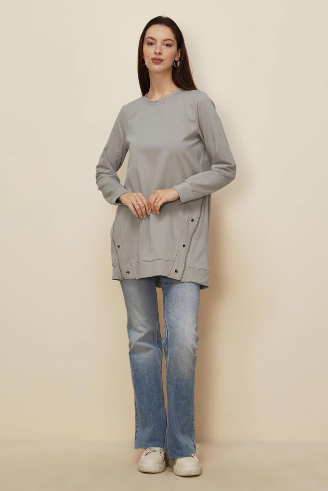 Tesettür giyim GÜMÜŞ 45981 ALEDA EŞOFMAN TUNİK 38-46 TEK40 - ALVİNA