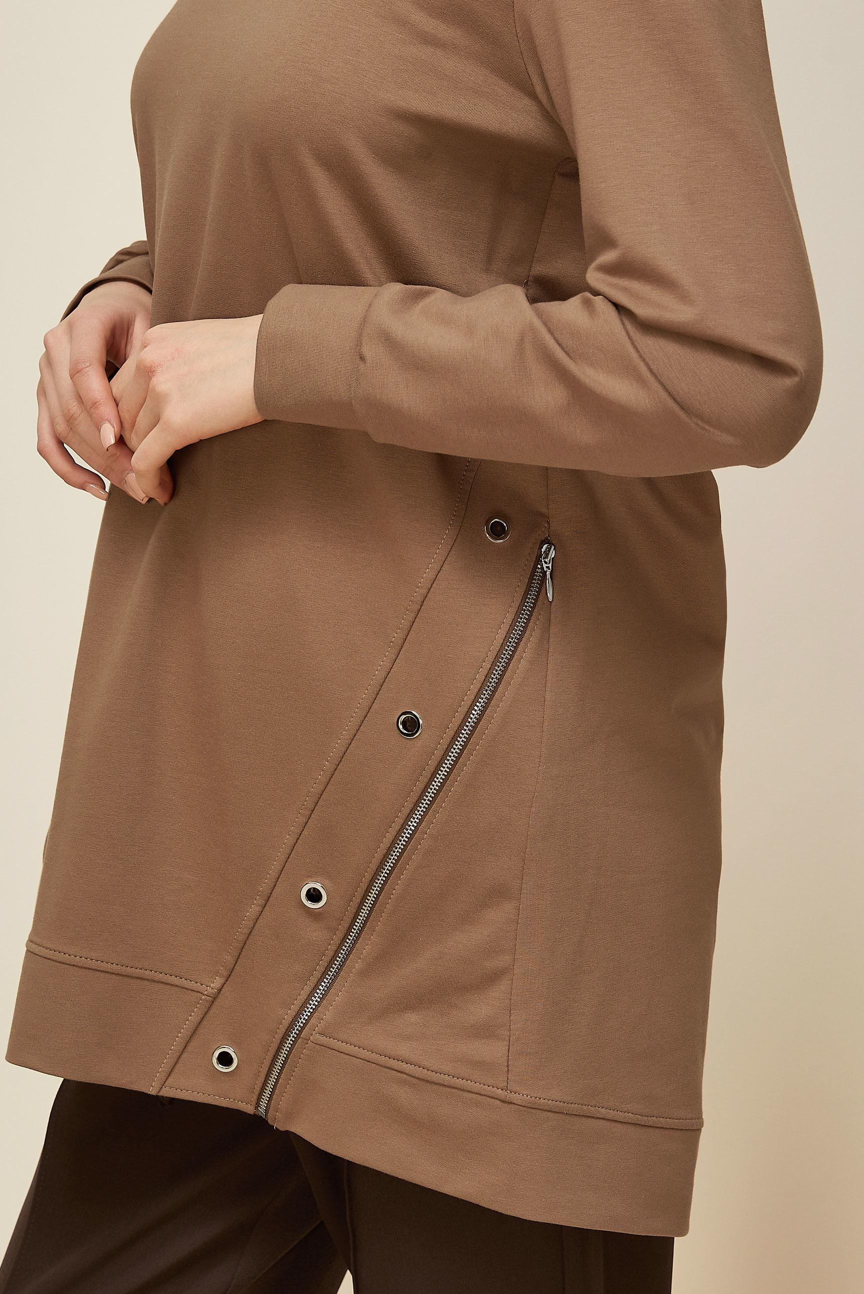 Hijab clothing BROWN 45981 ALEDA EŞOFMAN TUNİK 38-46 TEK40