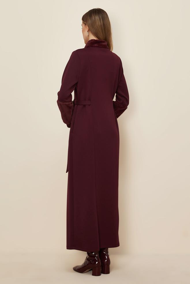 Vêtements hijab ROUGE BORDEAUX ROBE DE SURVÊTEMENT 45994 - ALVİNA