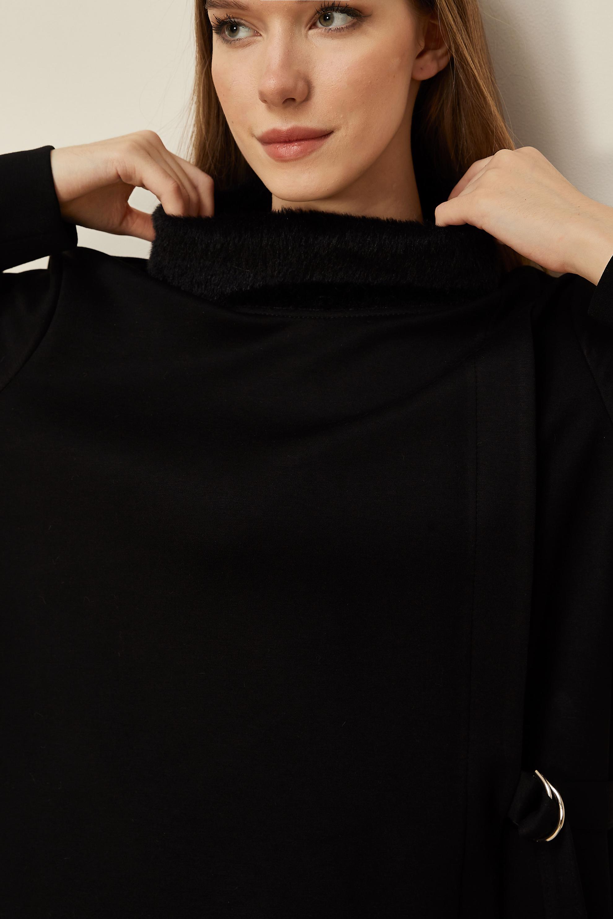 Tesettür giyim SİYAH SABİT KEMERLİ EŞOFMAN TAKIMI 45995