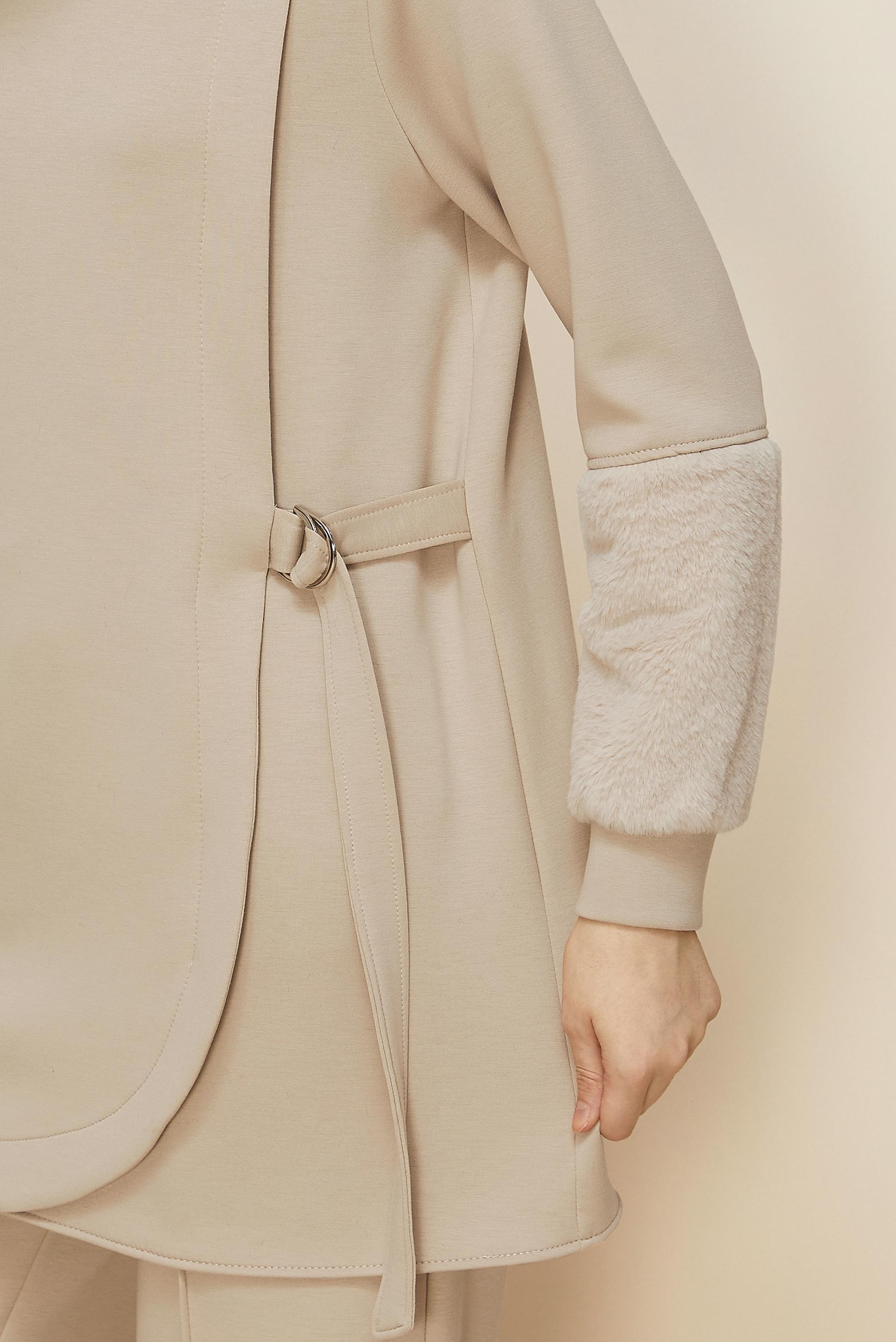 Tesettür giyim BEJ SABİT KEMERLİ EŞOFMAN TAKIMI 45995