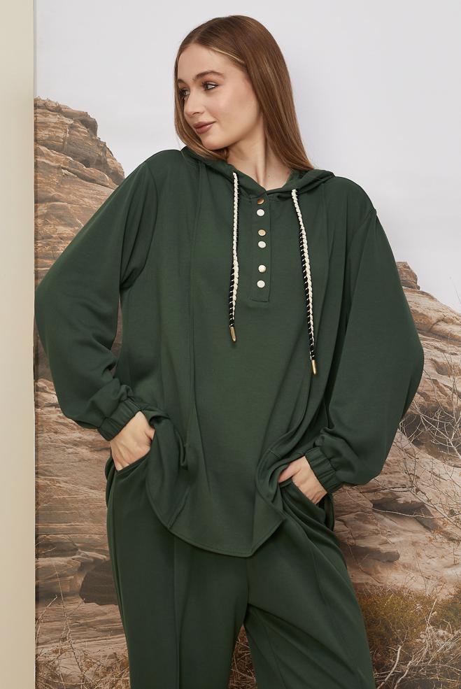 Tesettür giyim HAKİ 45997 AZEL 2 Lİ PANT.EŞOF.TK.38-44 TEK 40 - ALVİNA