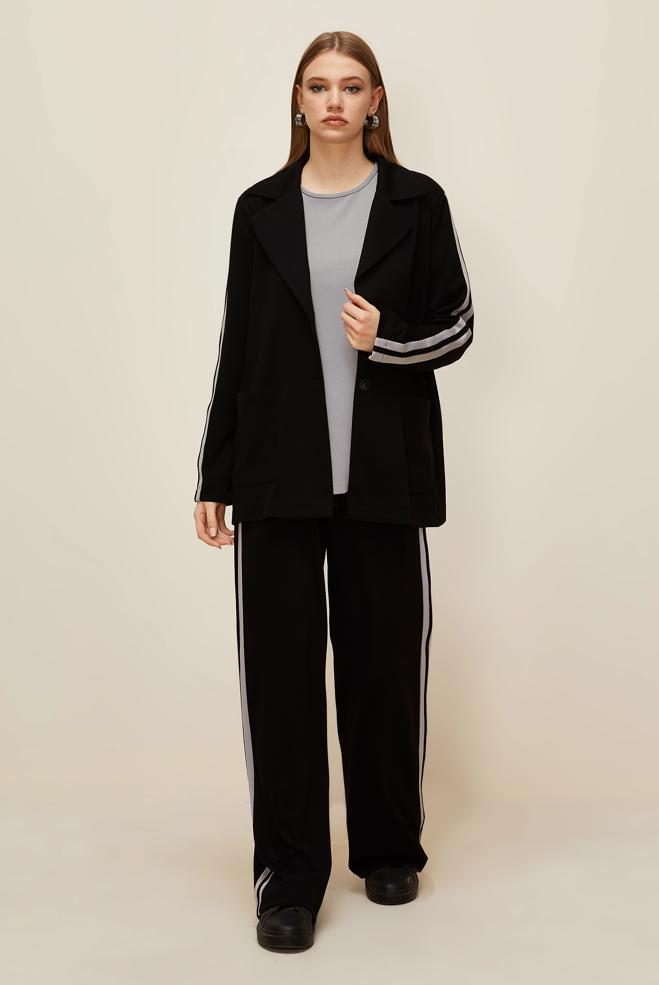 Tesettür giyim SİYAH 45998 AZEL 3′LÜ PANT.EŞOF.TK. 38-46 TEK40 - ALVİNA