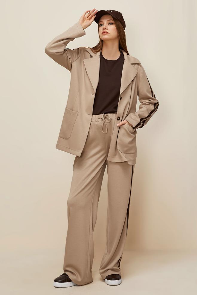 Tesettür giyim BEJ 45998 AZEL 3′LÜ PANT.EŞOF.TK. 38-46 TEK40 - ALVİNA