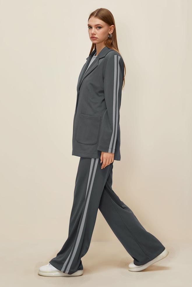 Tesettür giyim GRİ 45998 AZEL 3′LÜ PANT.EŞOF.TK. 38-46 TEK40 - ALVİNA