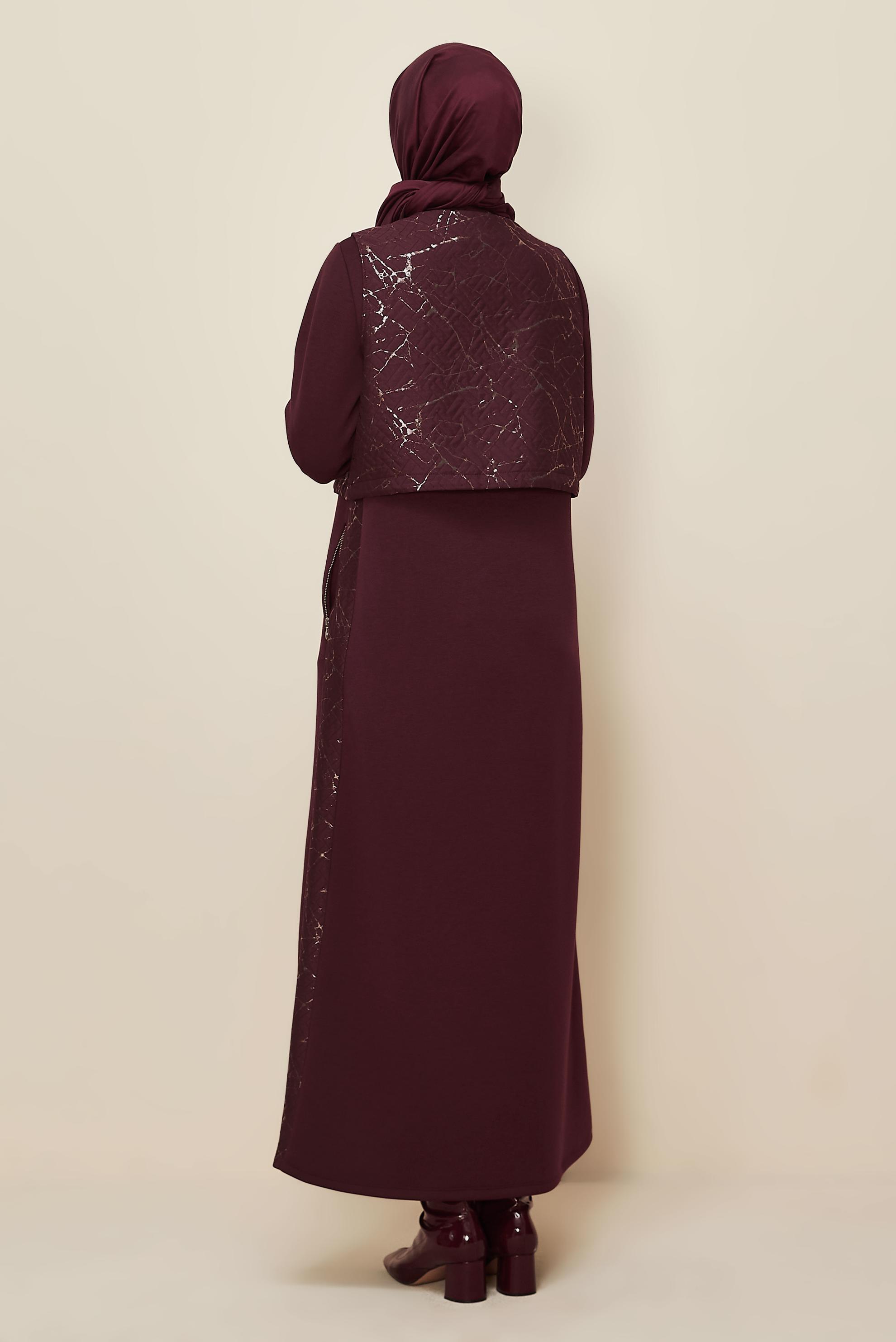 Tesettür giyim BORDO 46001 OYSHO EŞOFMAN CEKETLİ TK.38-44 TEK 40