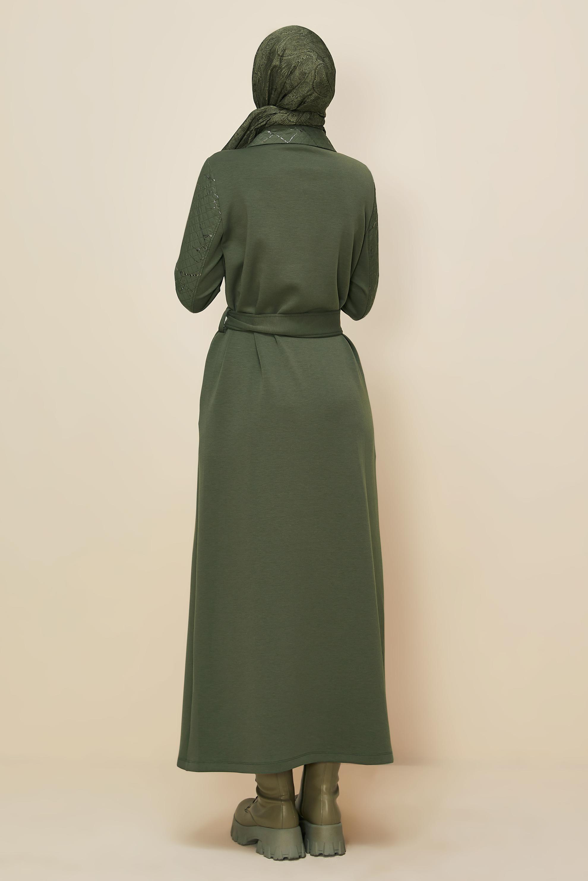 Tesettür giyim HAKİ 46002 OYSHO EŞOFMAN ELBİSE 38-44 TEK 40