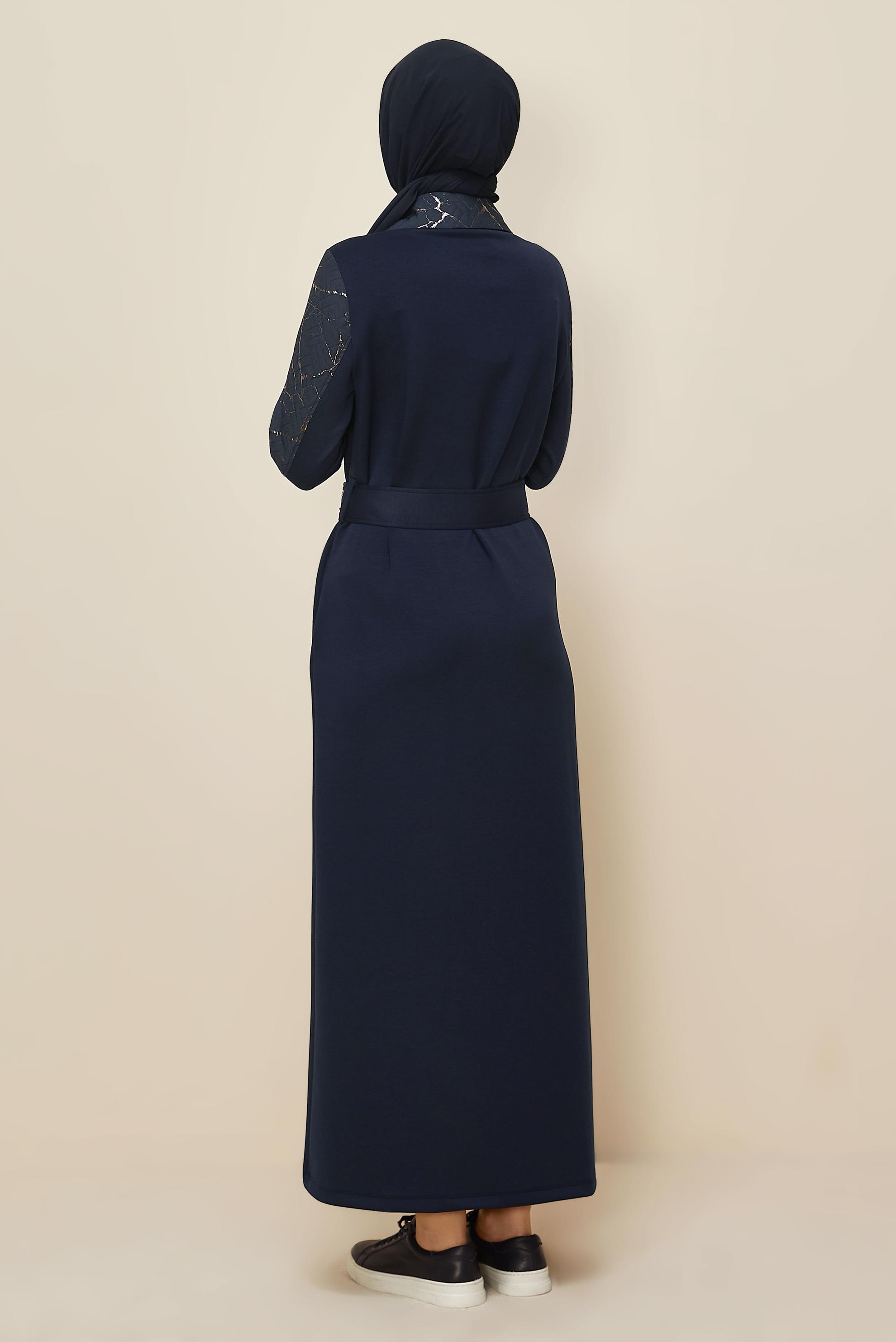 Tesettür giyim LACİVERT 46002 OYSHO EŞOFMAN ELBİSE 38-44 TEK 40