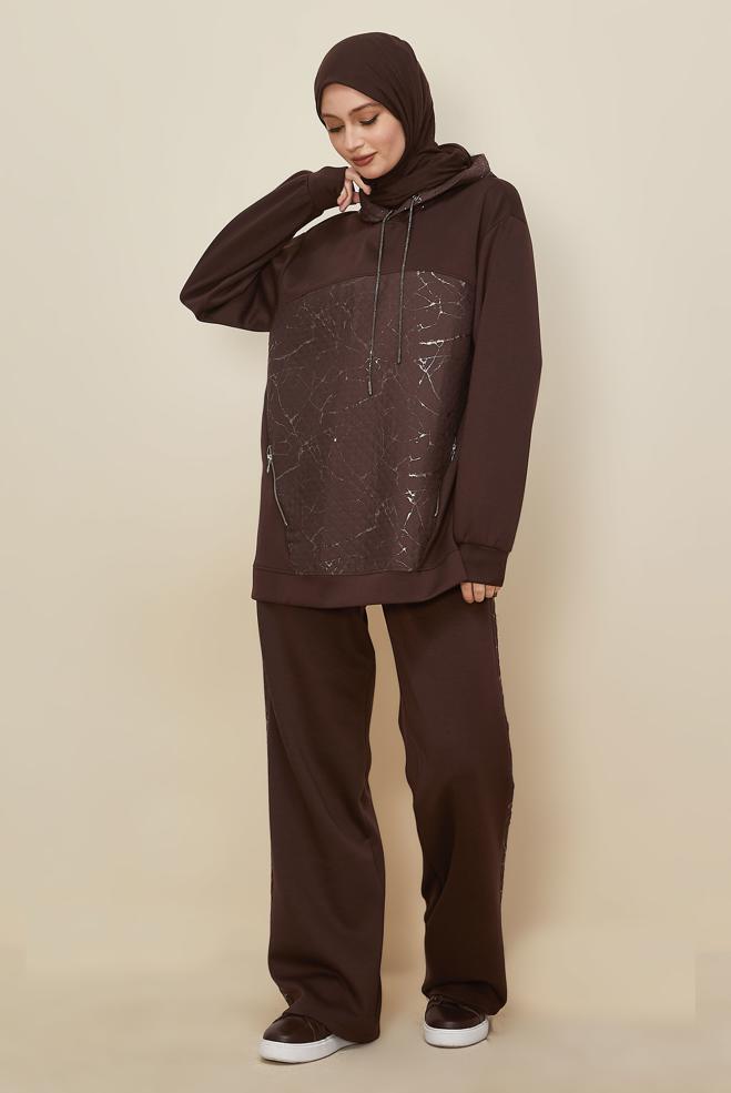 Hijab clothing BROWN 46003 OYSHO 2&prime;Lİ PANT.EŞOF.TK.38-46 TEK 40 - ALVİNA