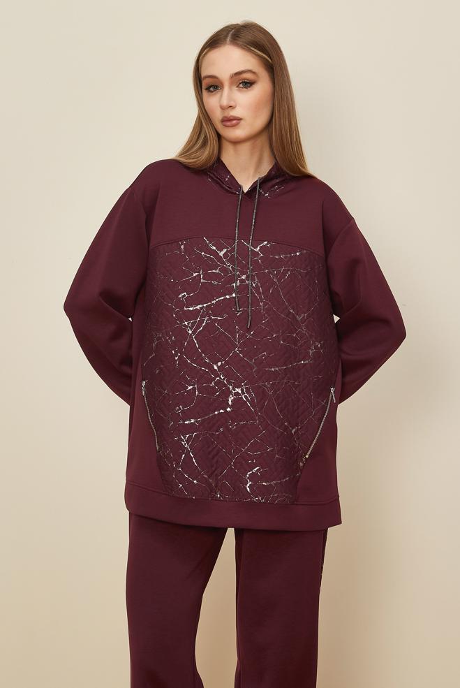 Hijab clothing CLARET RED 46003 OYSHO 2&prime;Lİ PANT.EŞOF.TK.38-46 TEK 40 - ALVİNA