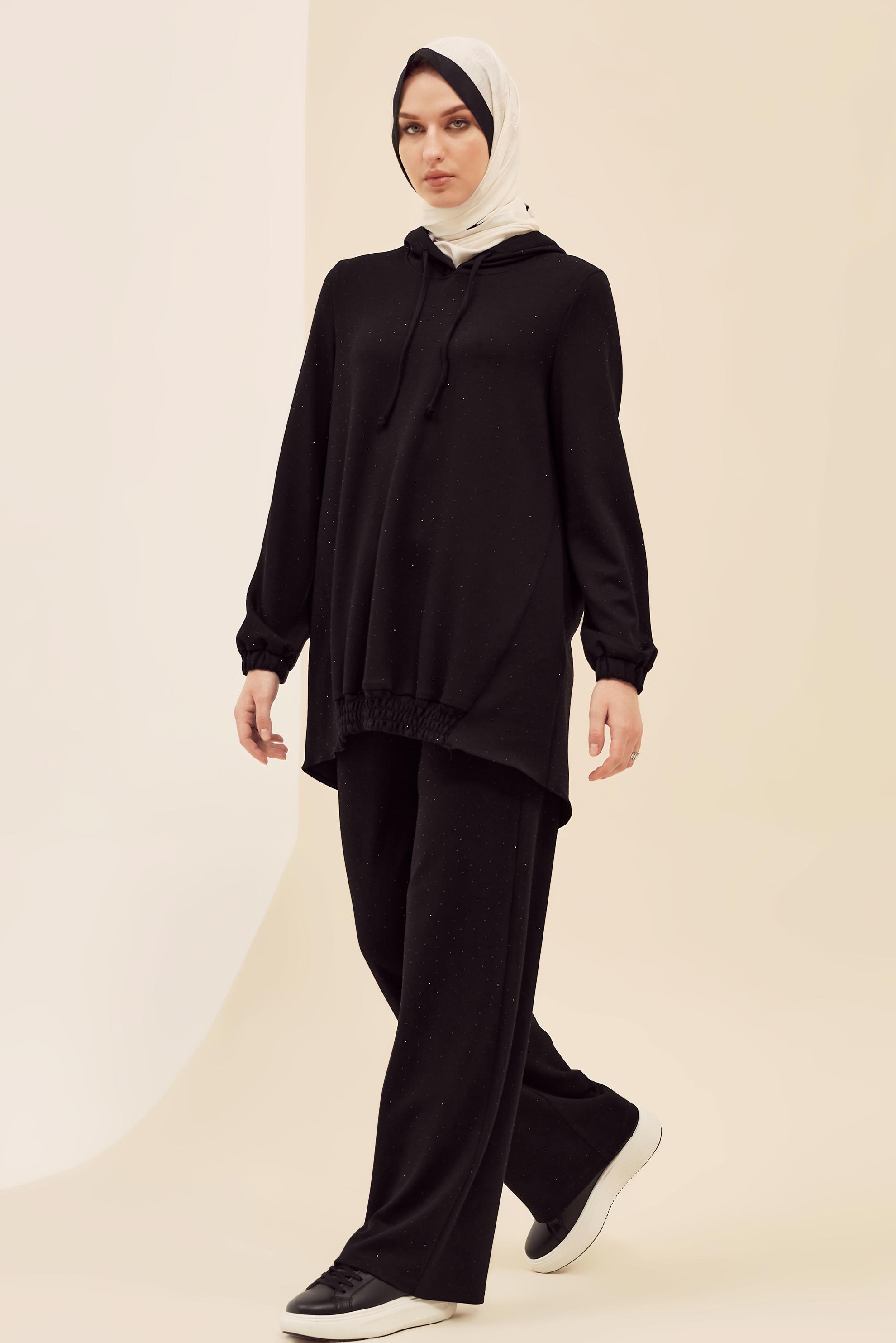 Hijab clothing BLACK TRACKSUIT WITH PANTS 46039