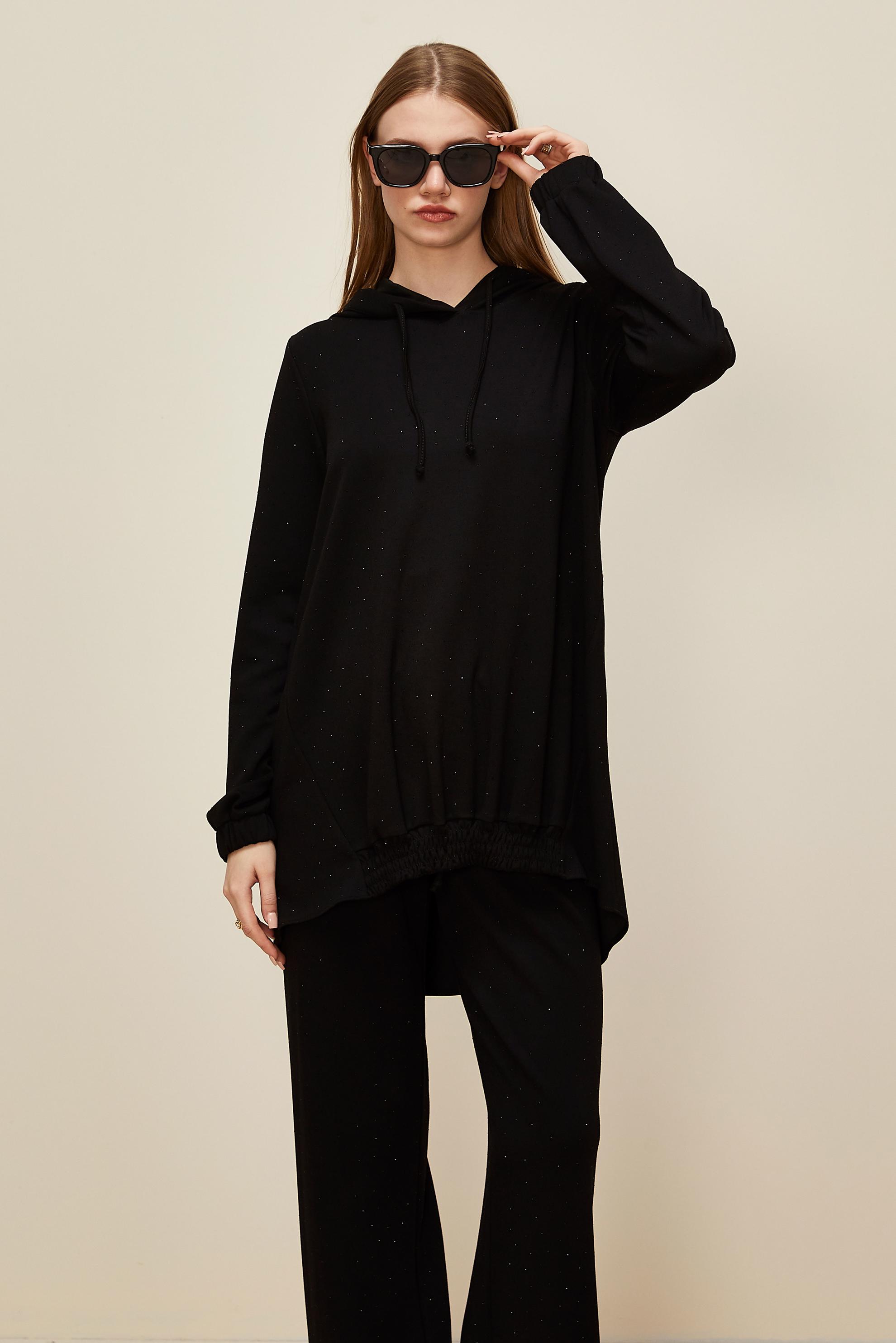 Hijab clothing BLACK TRACKSUIT WITH PANTS 46039