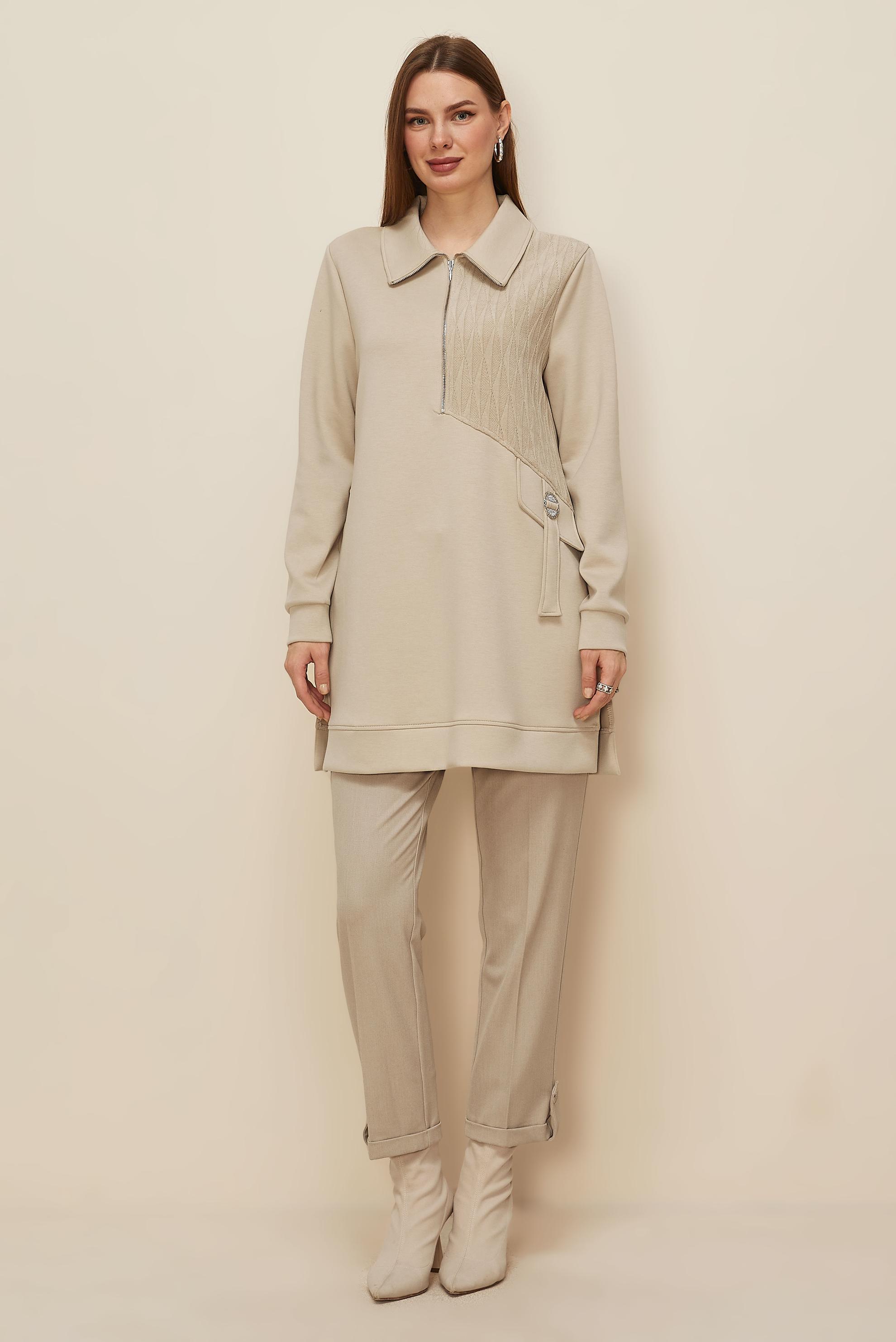 Vêtements hijab BEIGE TUNIQUE DE SURVÊTEMENT 46041