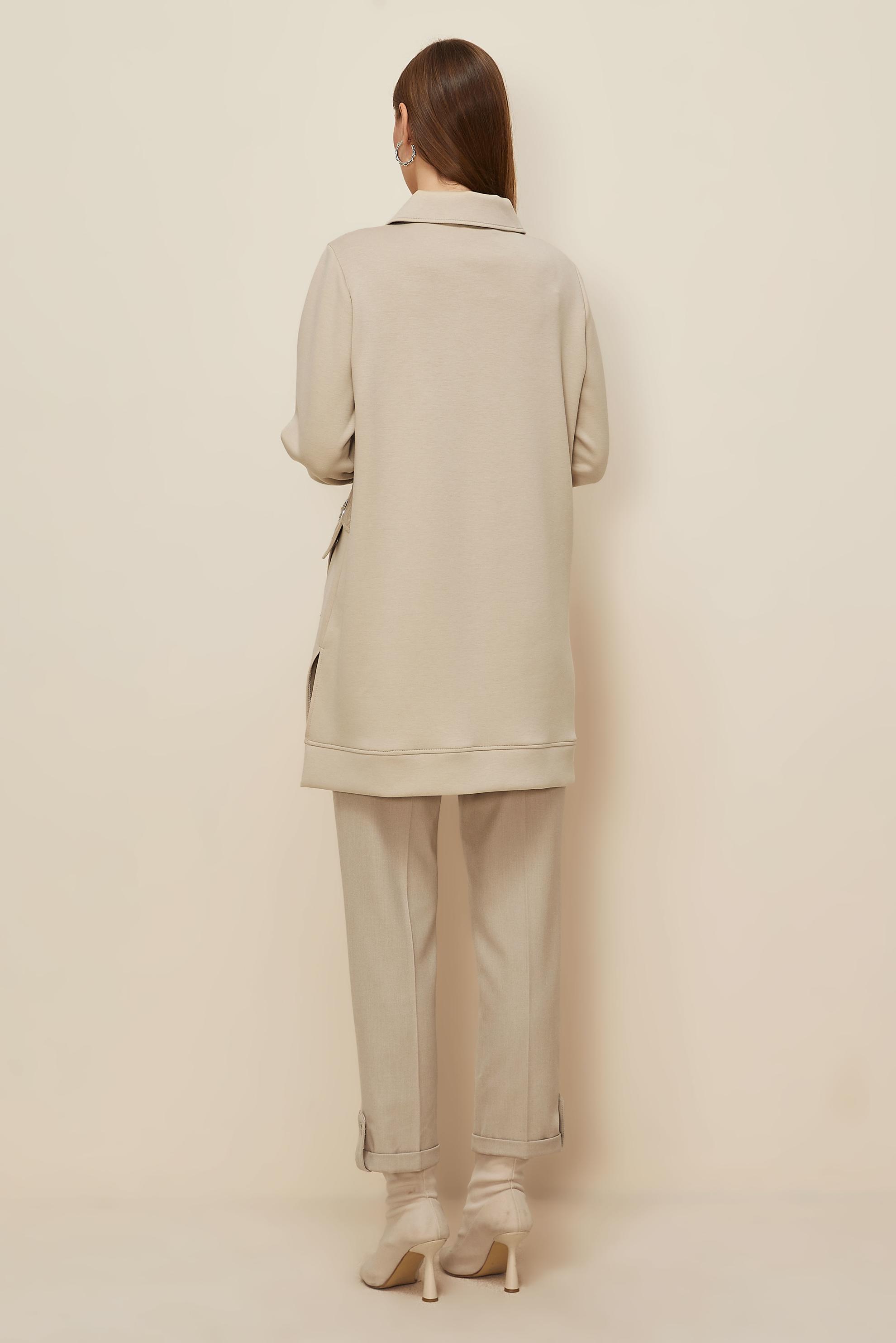 Vêtements hijab BEIGE TUNIQUE DE SURVÊTEMENT 46041