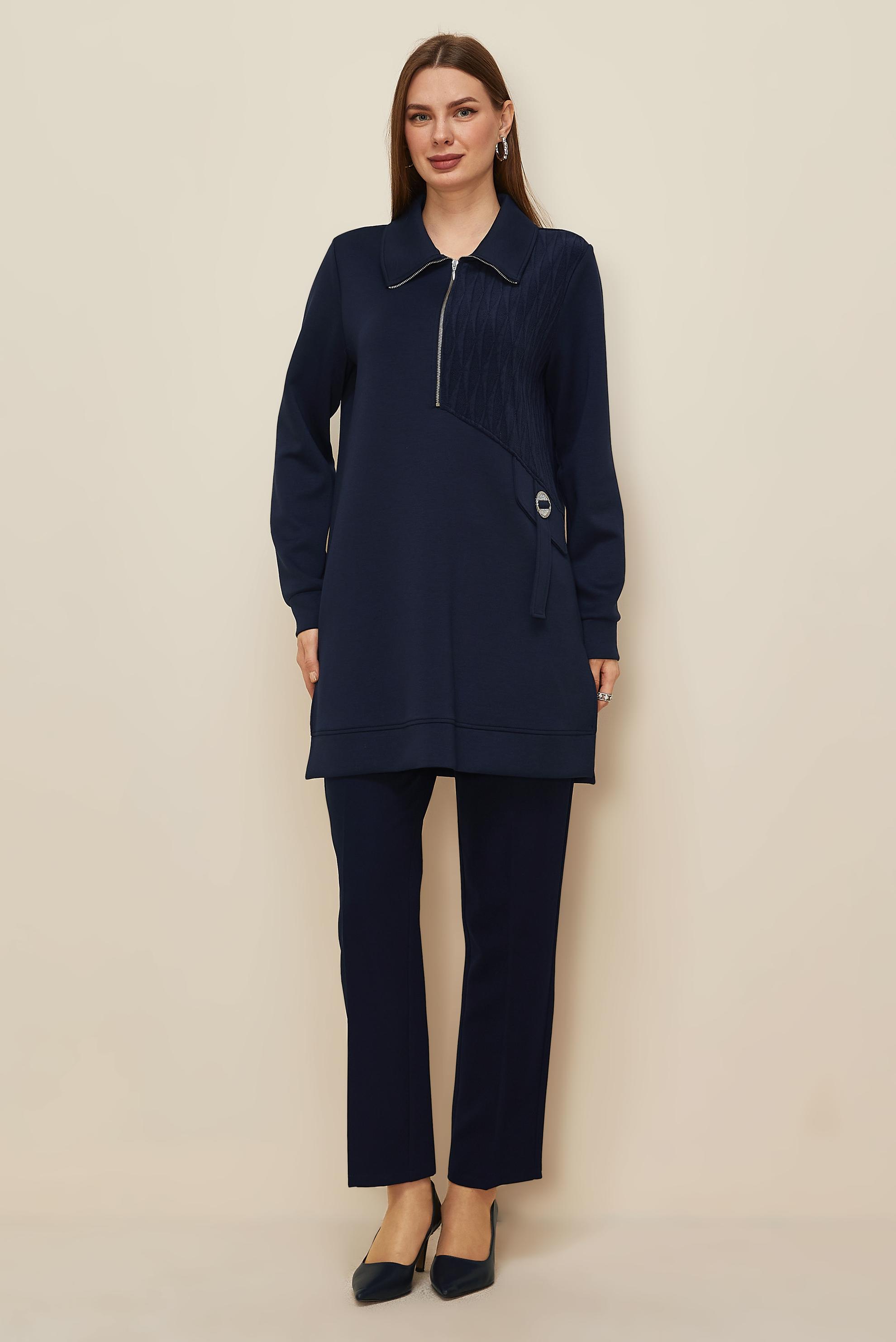 Vêtements hijab BLEU MARINE TUNIQUE DE SURVÊTEMENT 46041