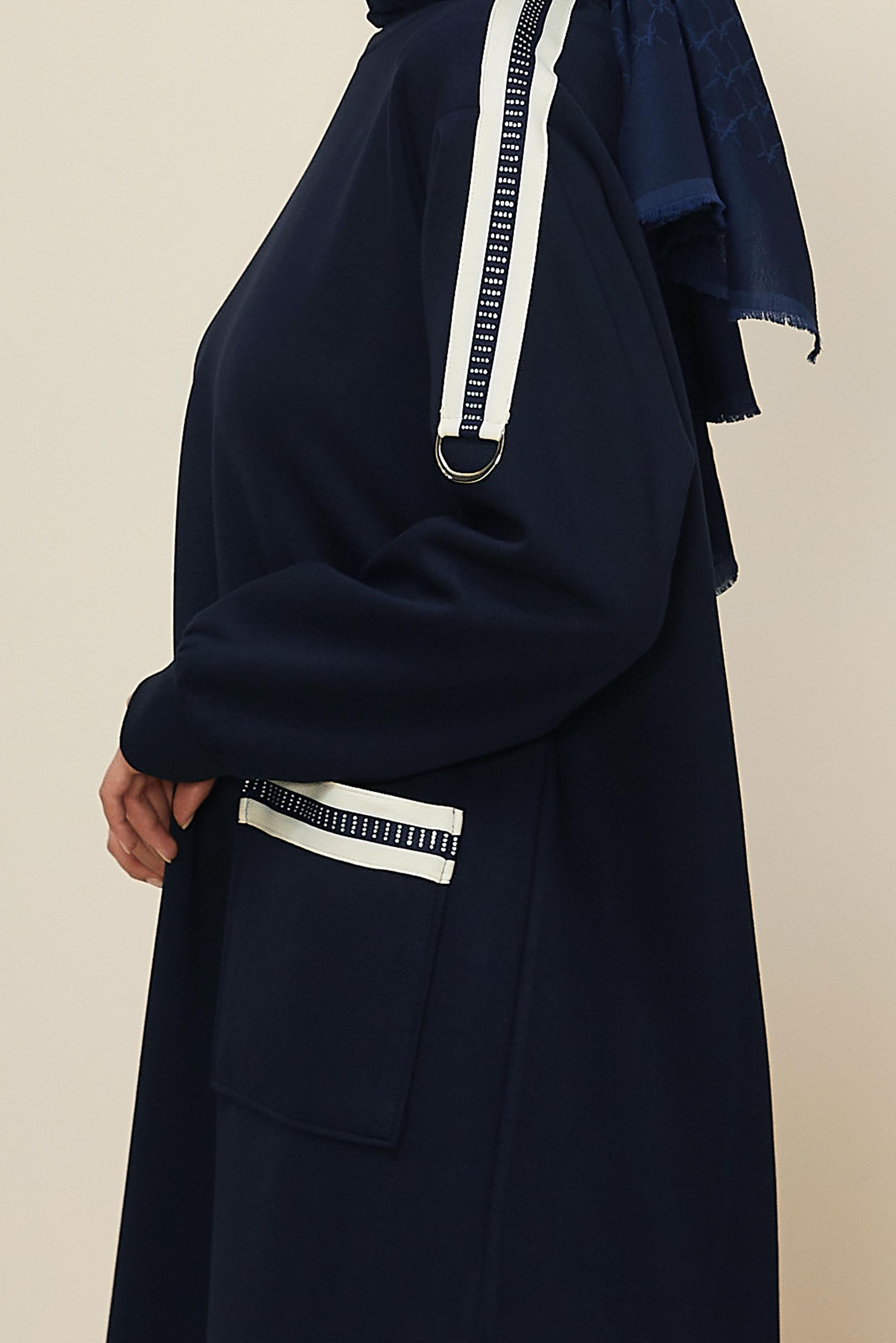 Tesettür giyim LACİVERT PANTOLONLU CEP DETAYLI EŞOFMAN TAKIMI 46069