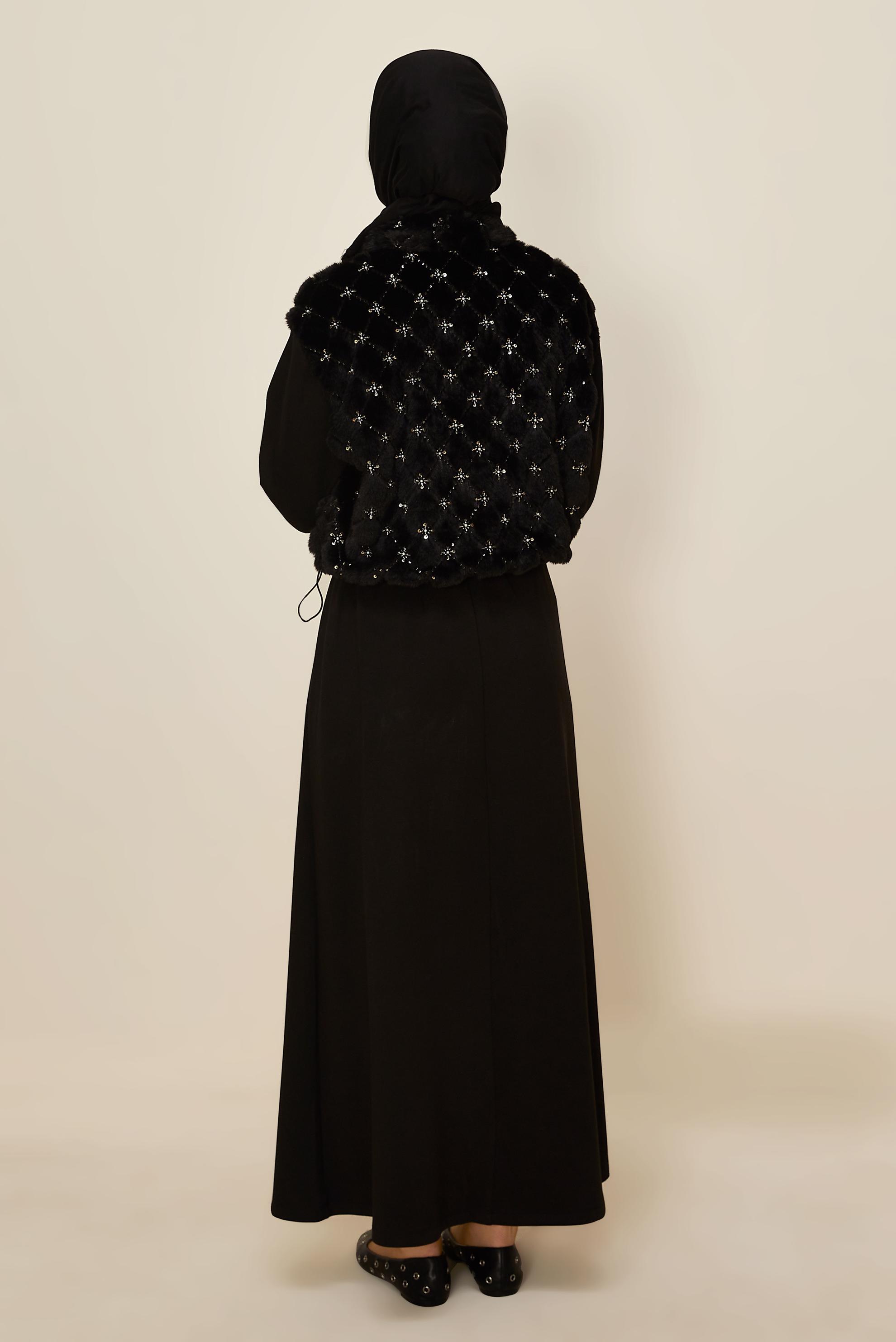 Hijab clothing BLACK SKIRTED TRACKSUIT SET 46071