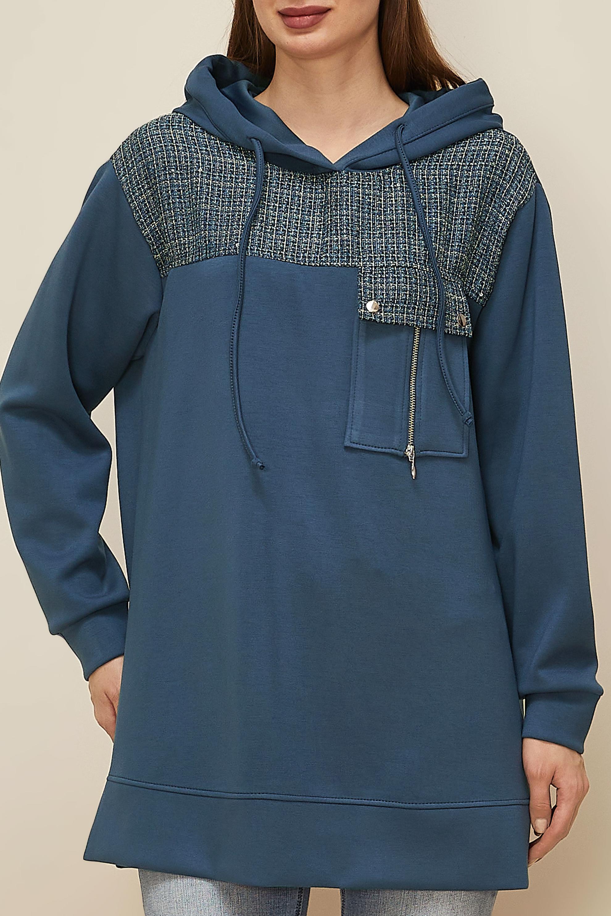 Tesettür giyim GRİ 46073 OYSHO EŞOFMAN TUNİK 38-44 TEK 40