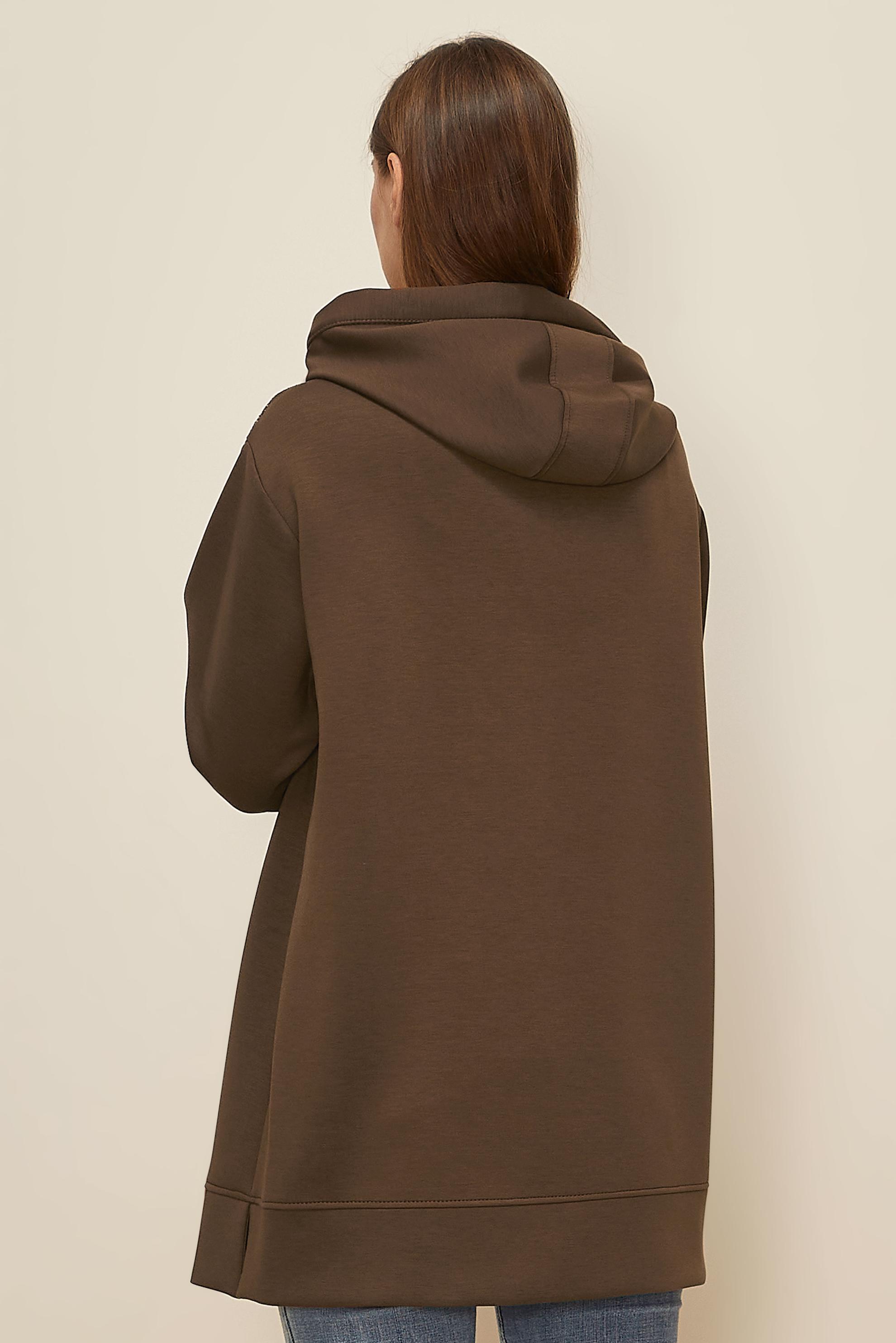 Tesettür giyim KAHVE 46073 OYSHO EŞOFMAN TUNİK 38-44 TEK 40