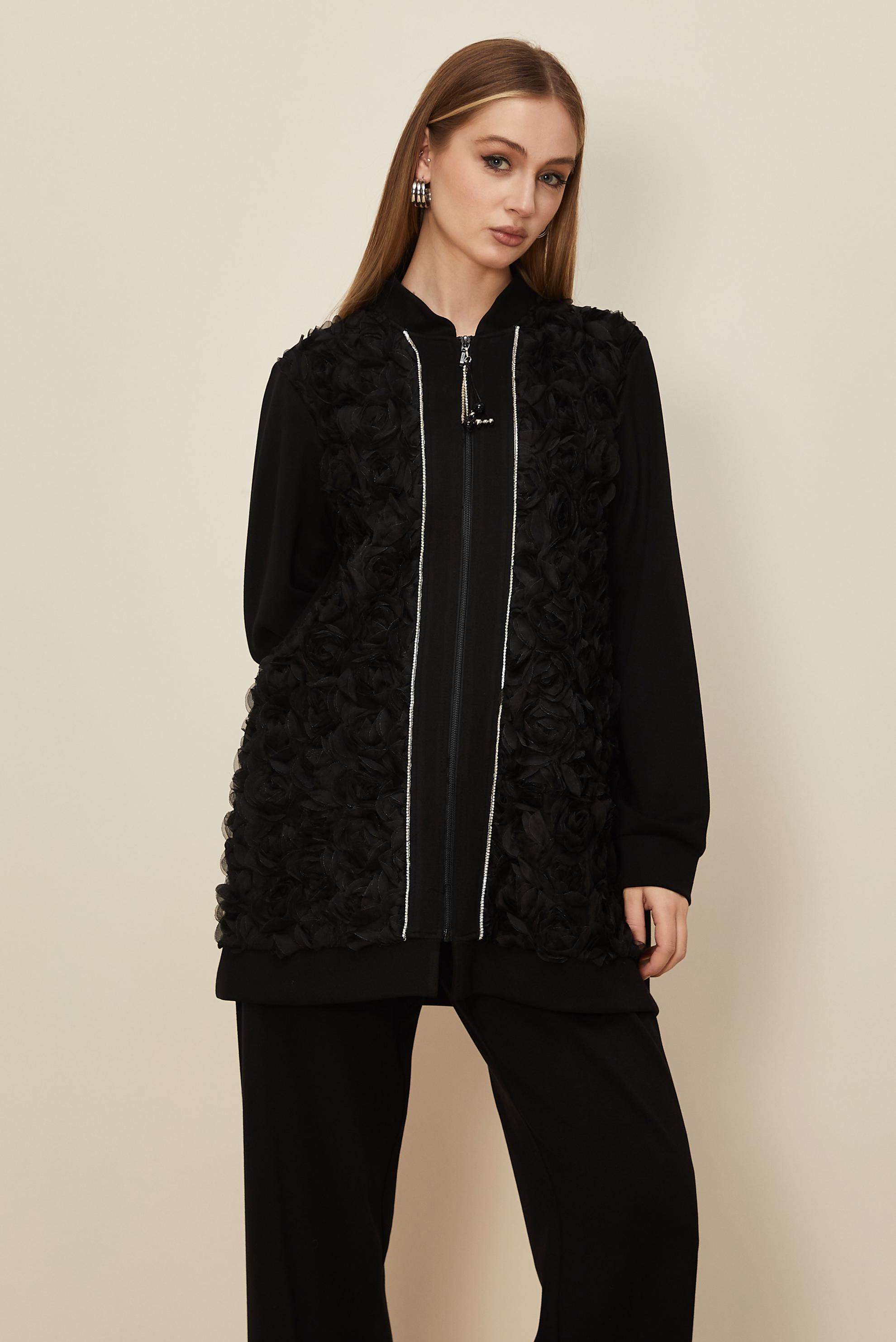 Hijab clothing BLACK GEM EMBROIDERED TRACKSUIT SET 46107