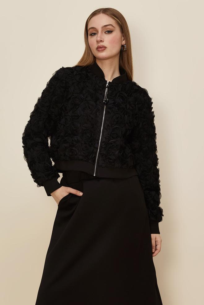 Tesettür giyim SİYAH 46108 OYSHO 2 Lİ ETEKLİ EŞOF.TK.38-42 - ALVİNA