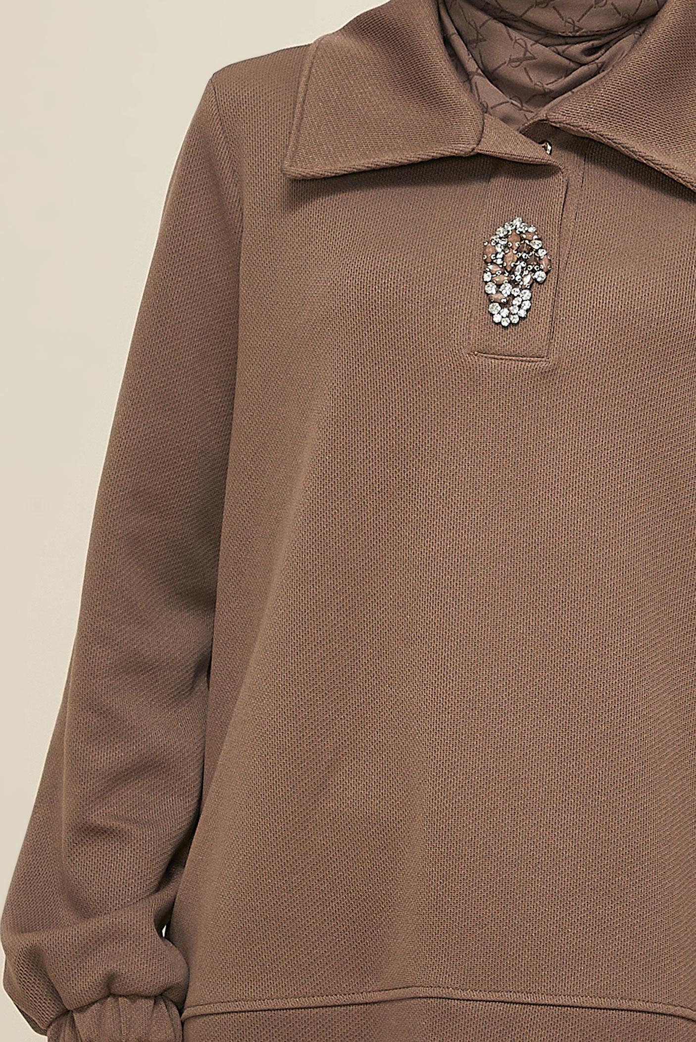 Hijab clothing BROWN TRACKSUIT TUNIC 46110