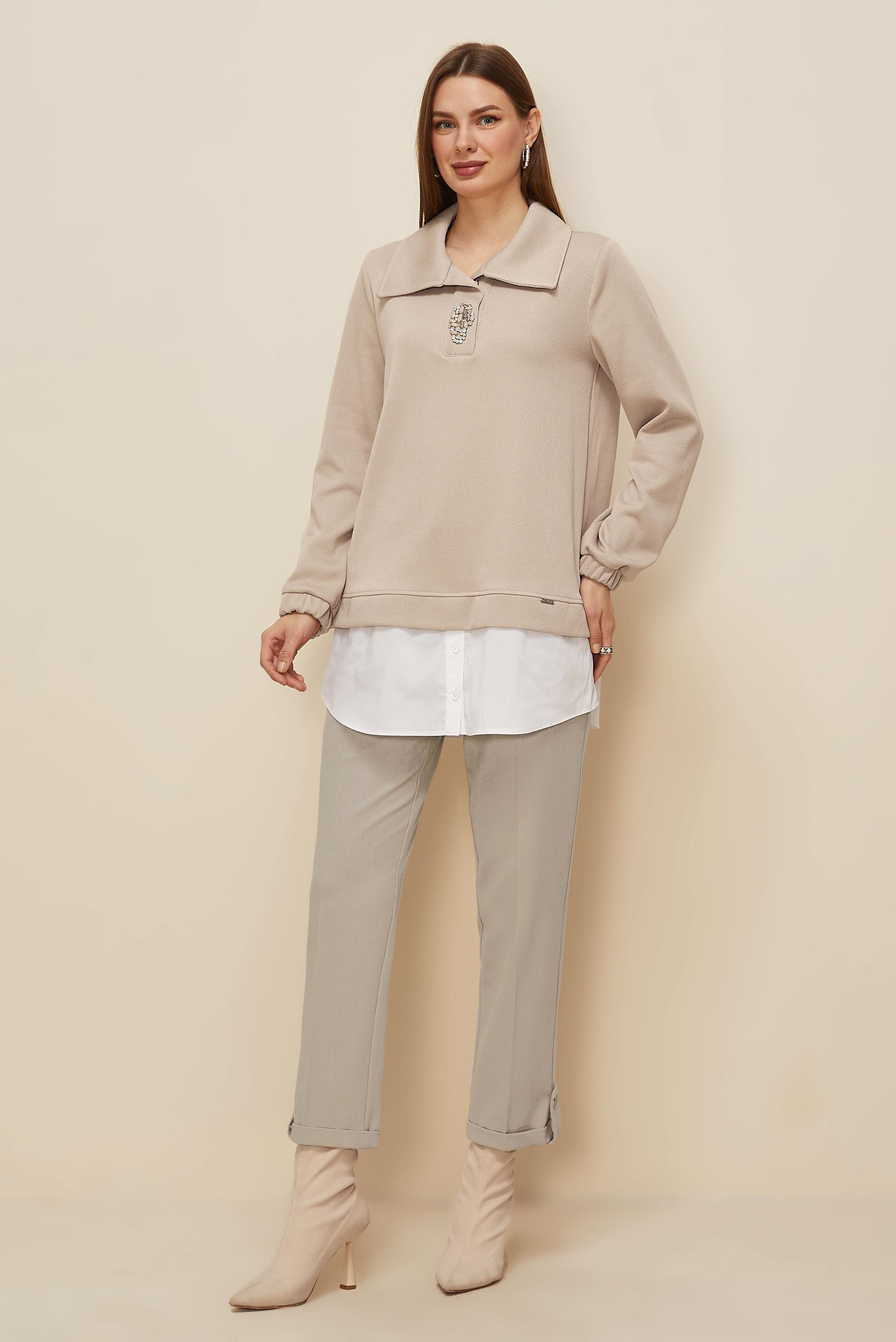 Hijab clothing BEIGE TRACKSUIT TUNIC 46110