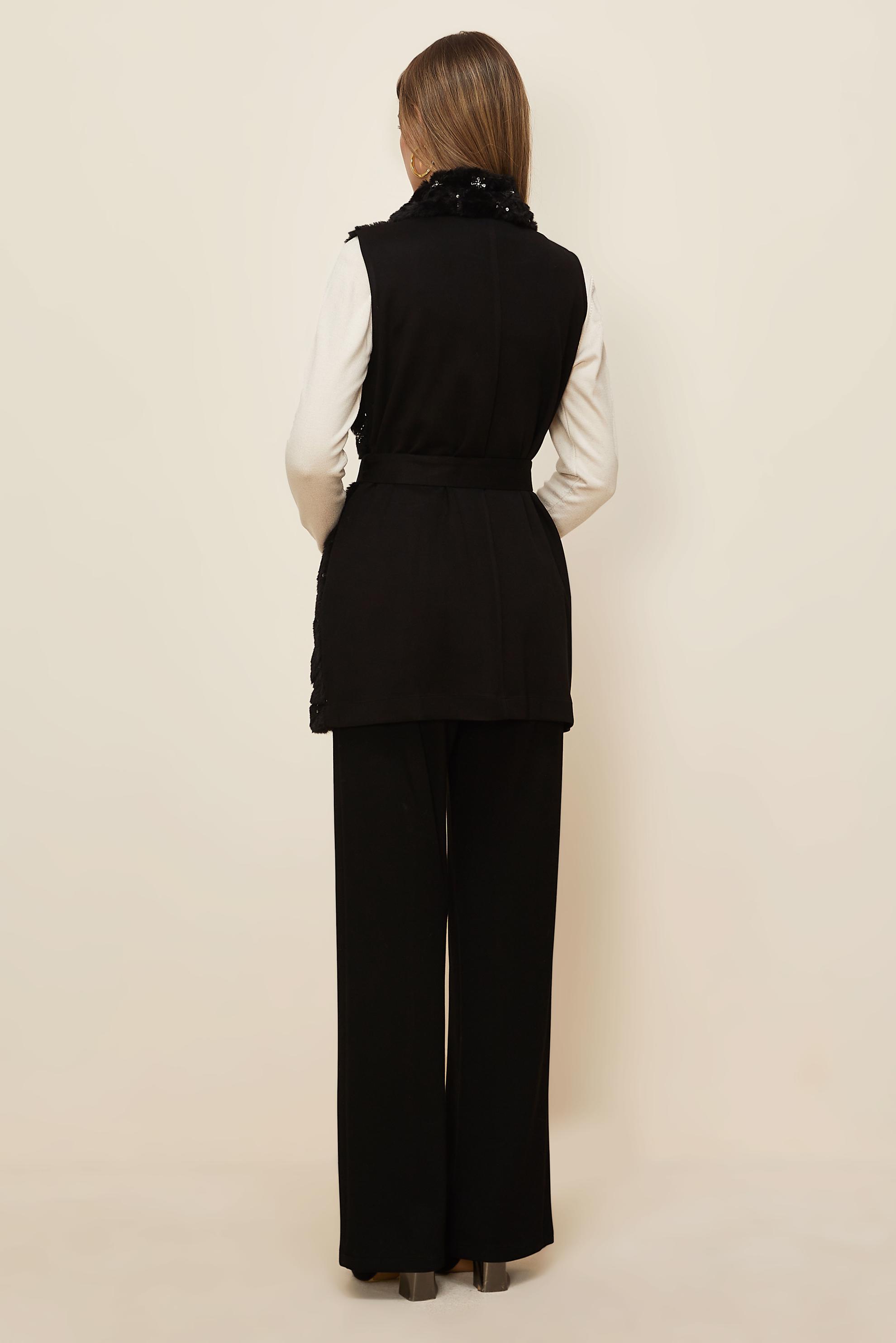 Hijab clothing BLACK BELTED TRACKSUIT SET 46152