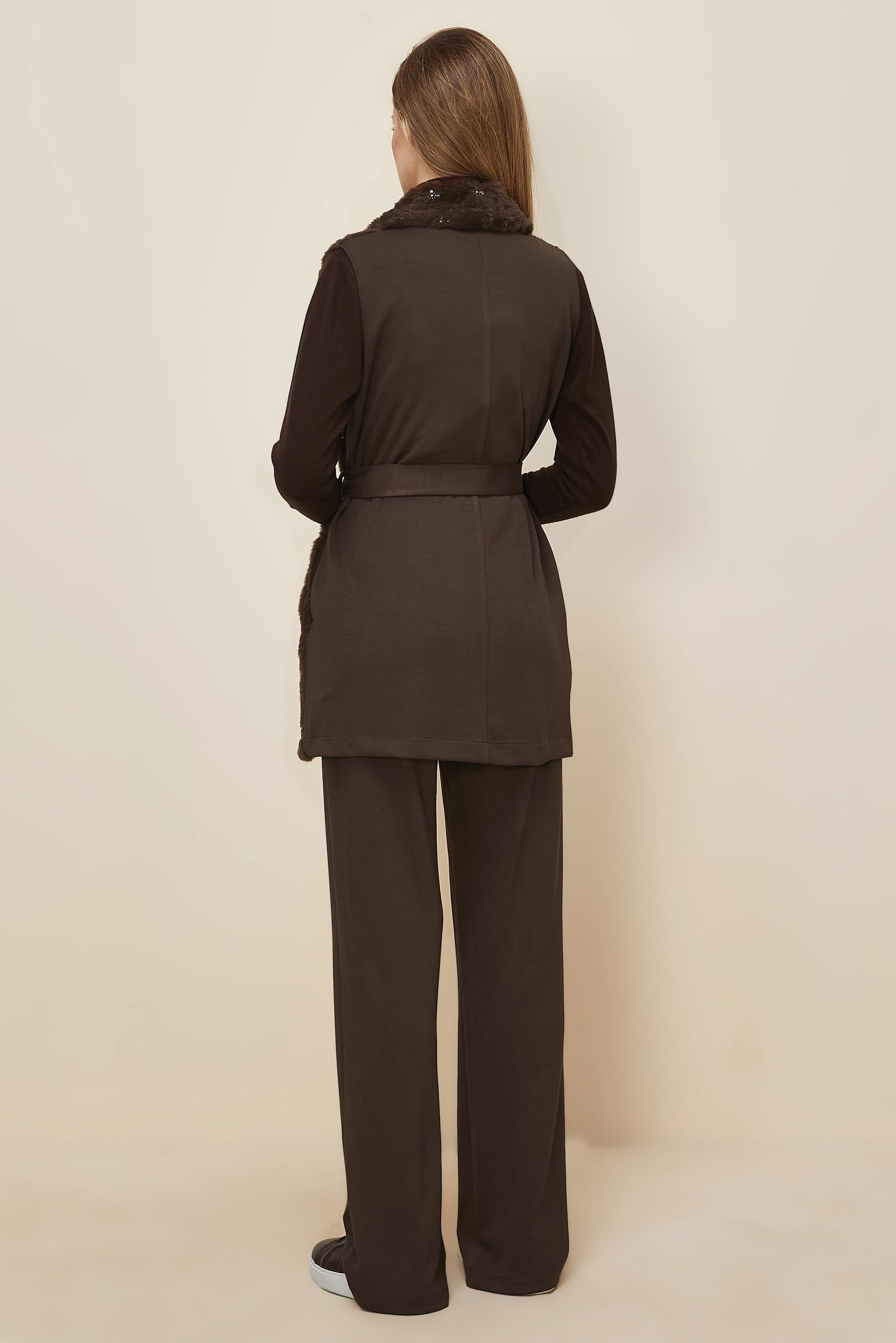 Tesettür giyim KAHVE KEMERLİ EŞOFMAN TAKIMI 46152