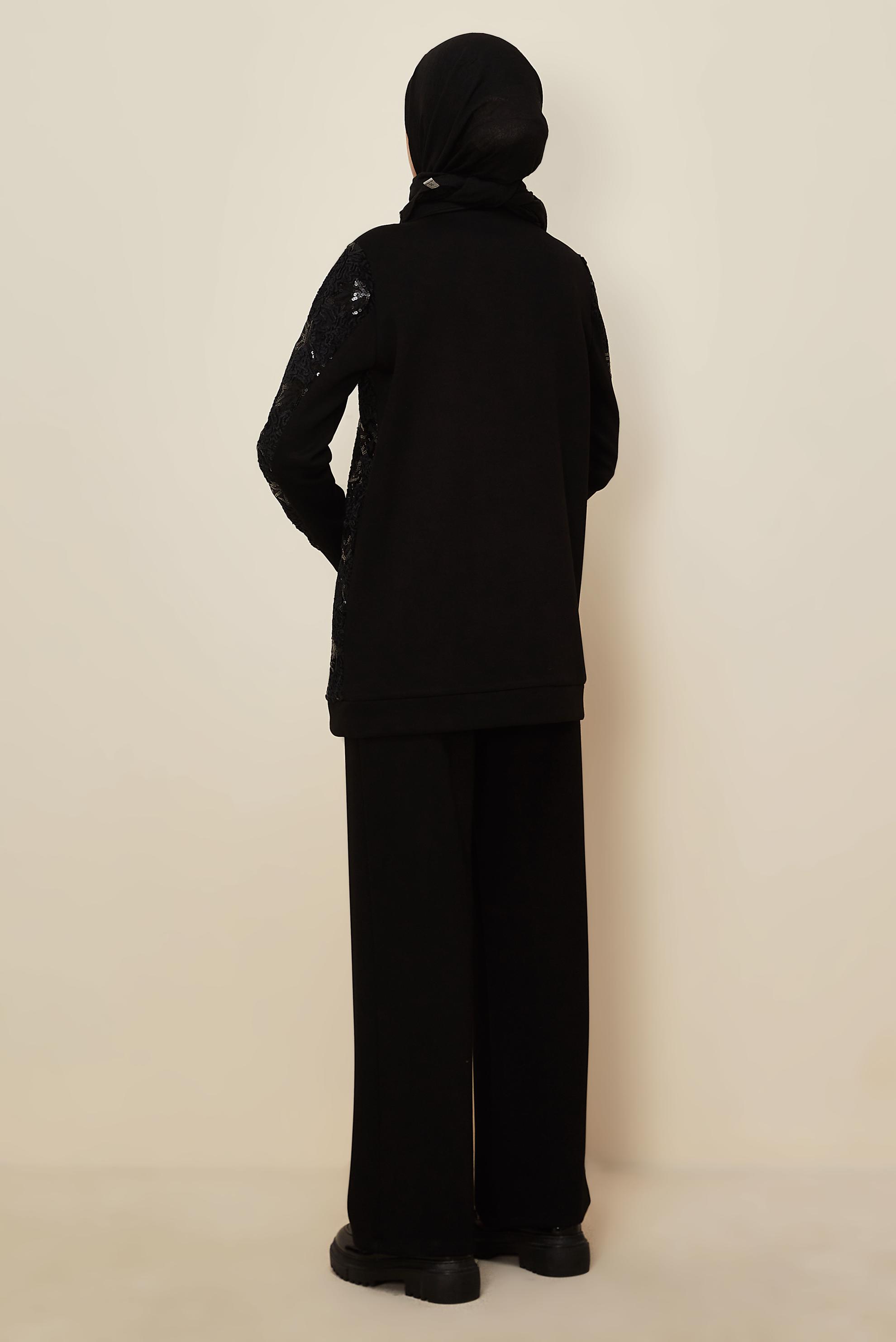 Hijab clothing BLACK SEQUINED TRACKSUIT 46154