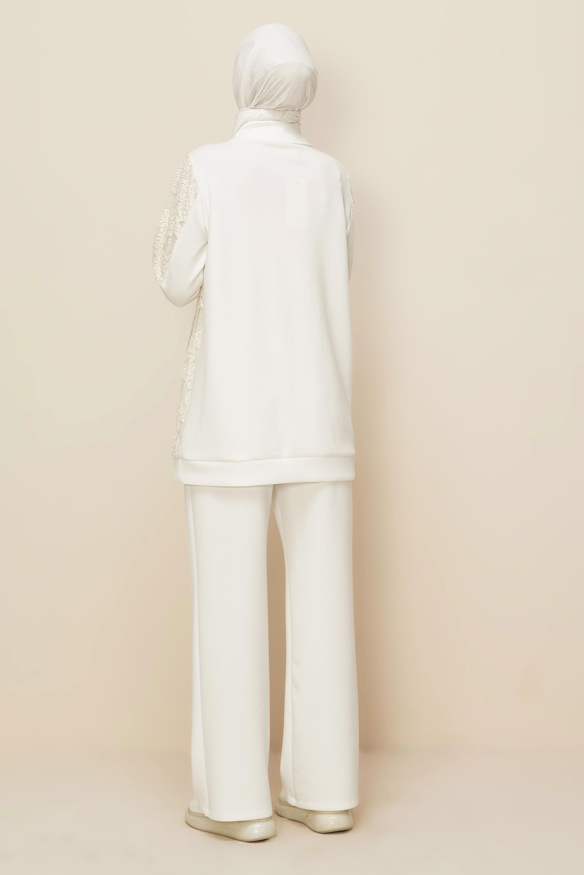 Vêtements hijab BLANC ENSEMBLE DE SURVÊTEMENT À PAILLETTES 46154